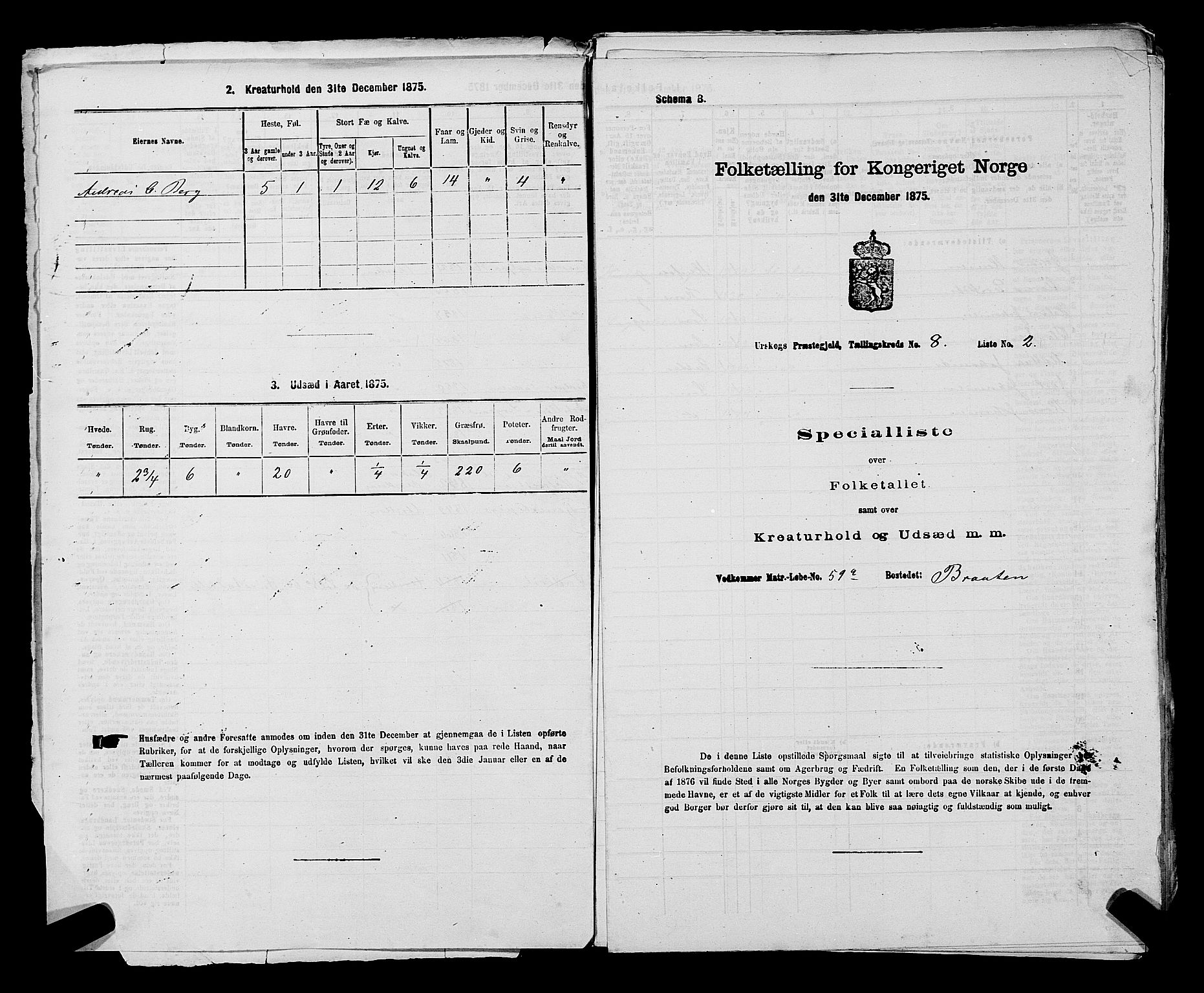 RA, 1875 census for 0224P Aurskog, 1875, p. 754