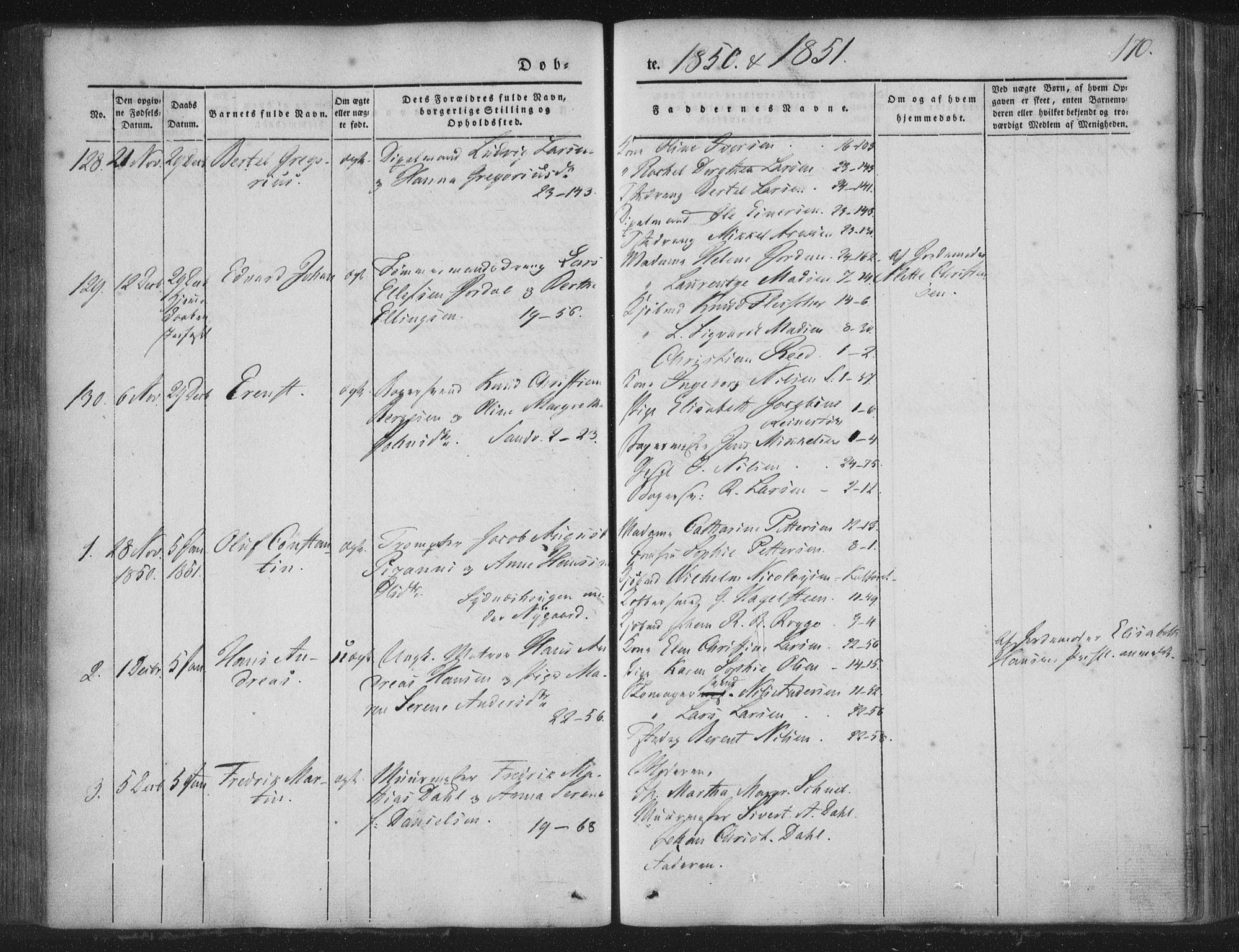 Korskirken sokneprestembete, AV/SAB-A-76101/H/Haa/L0016: Parish register (official) no. B 2, 1841-1851, p. 170