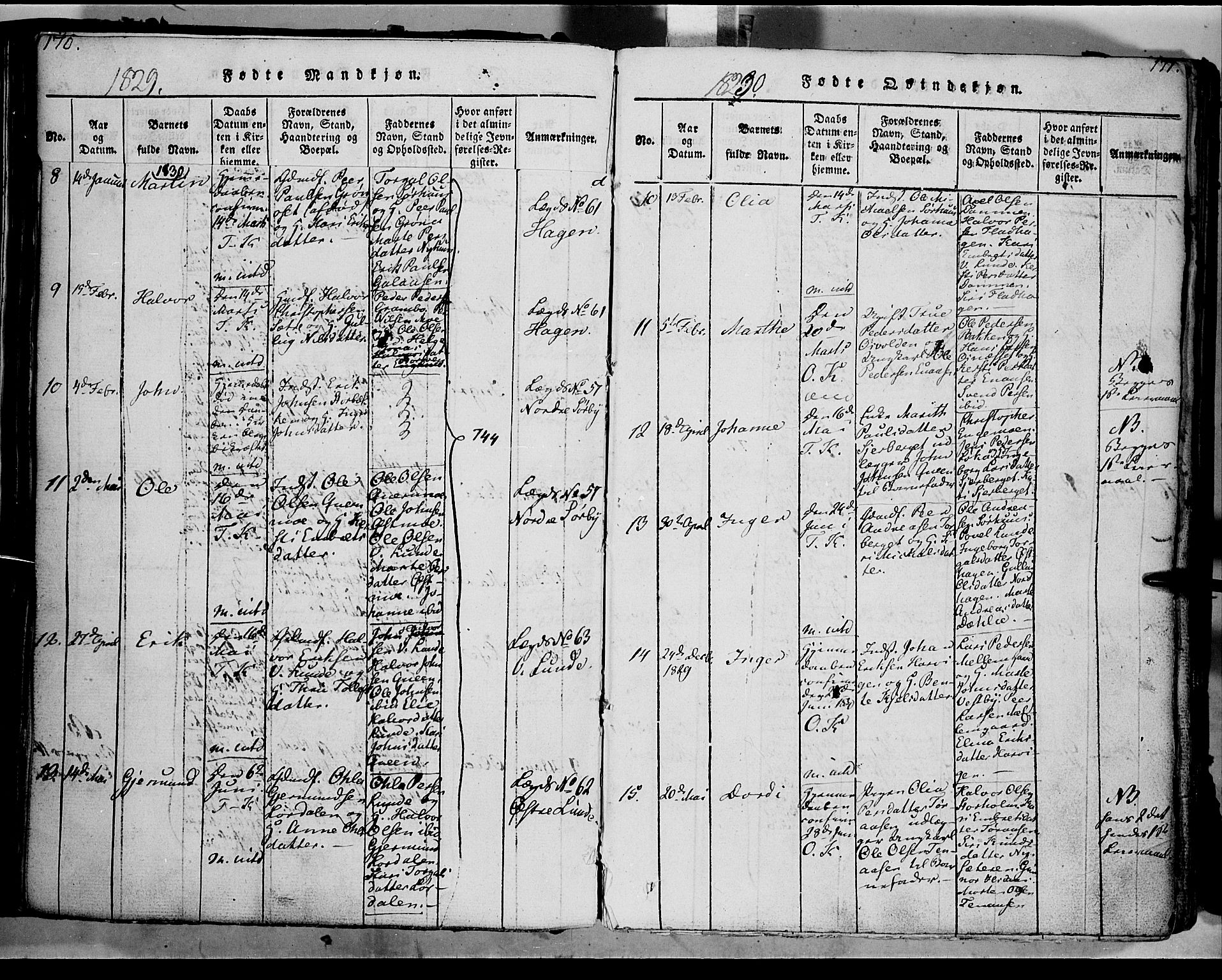 Trysil prestekontor, AV/SAH-PREST-046/H/Ha/Haa/L0003: Parish register (official) no. 3 /1, 1814-1841, p. 170-171