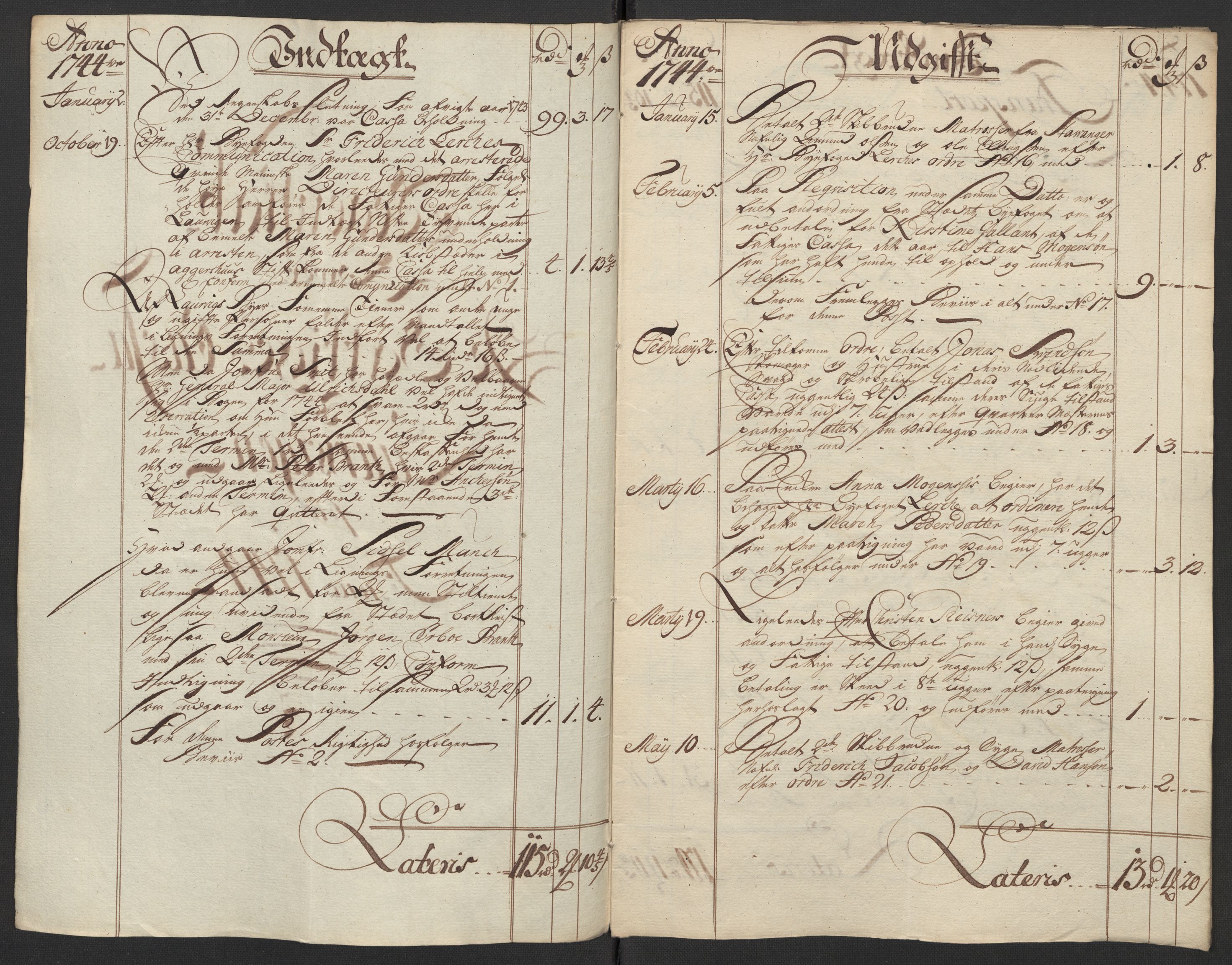 Kristiania tukthus, AV/SAO-A-10644/A/Ad/Adb/L0011: Innkomne skriv, rapporter og regnskap, 1742-1783, p. 24