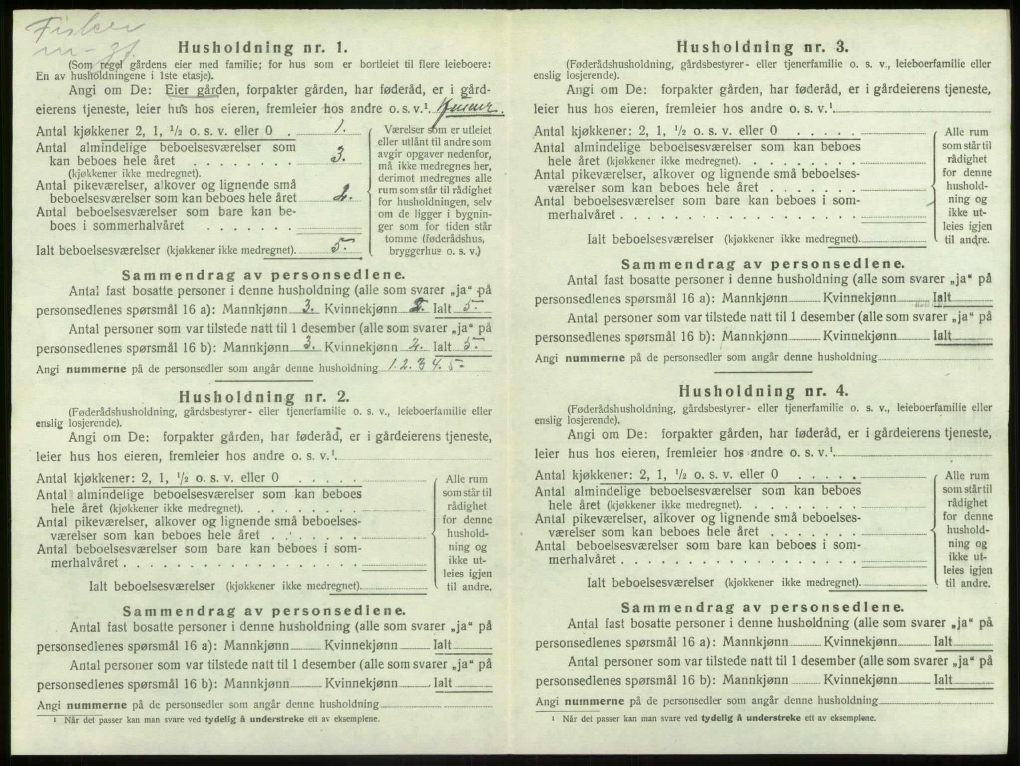 SAB, 1920 census for Bremanger, 1920, p. 179