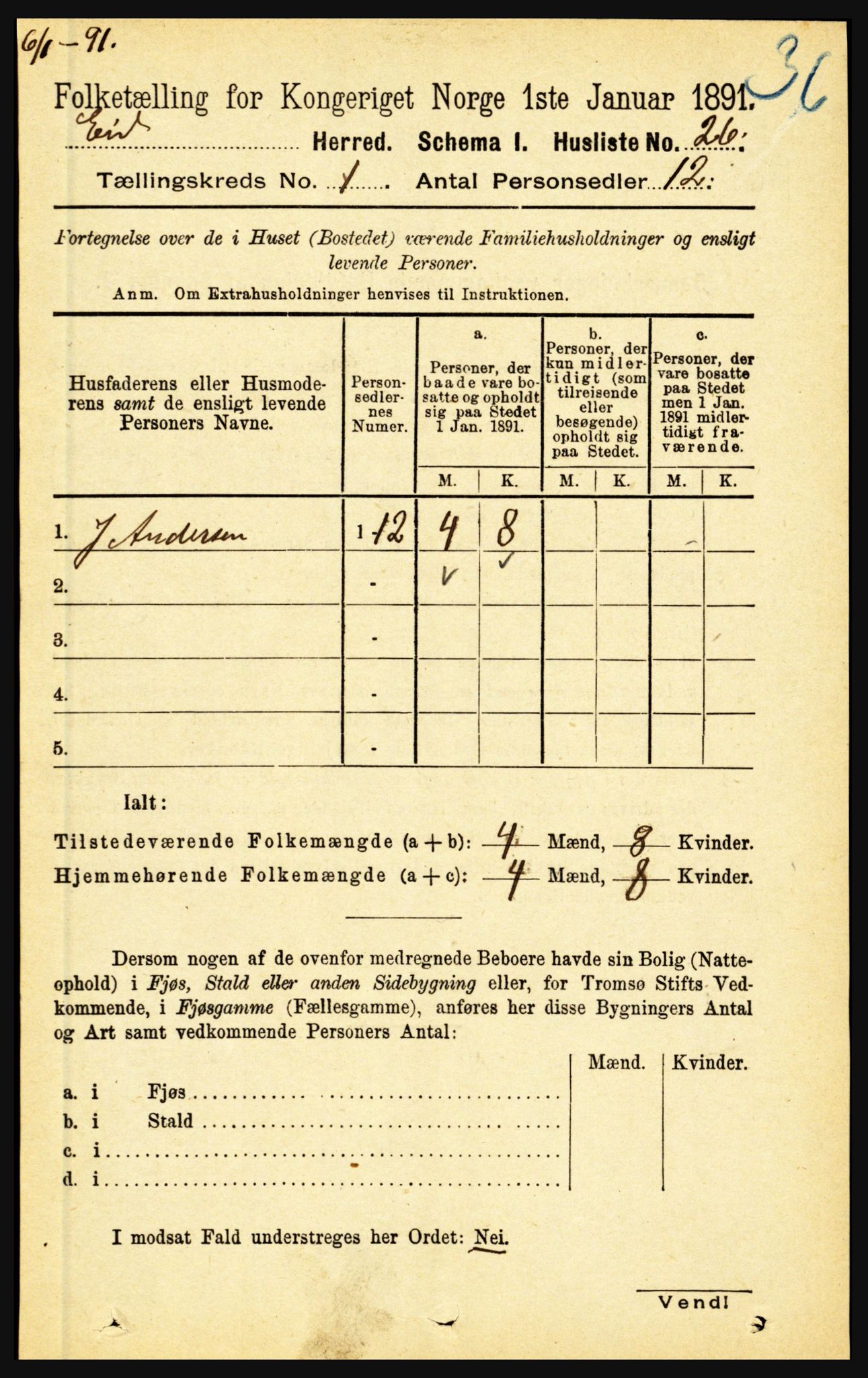 RA, 1891 census for 1443 Eid, 1891, p. 67