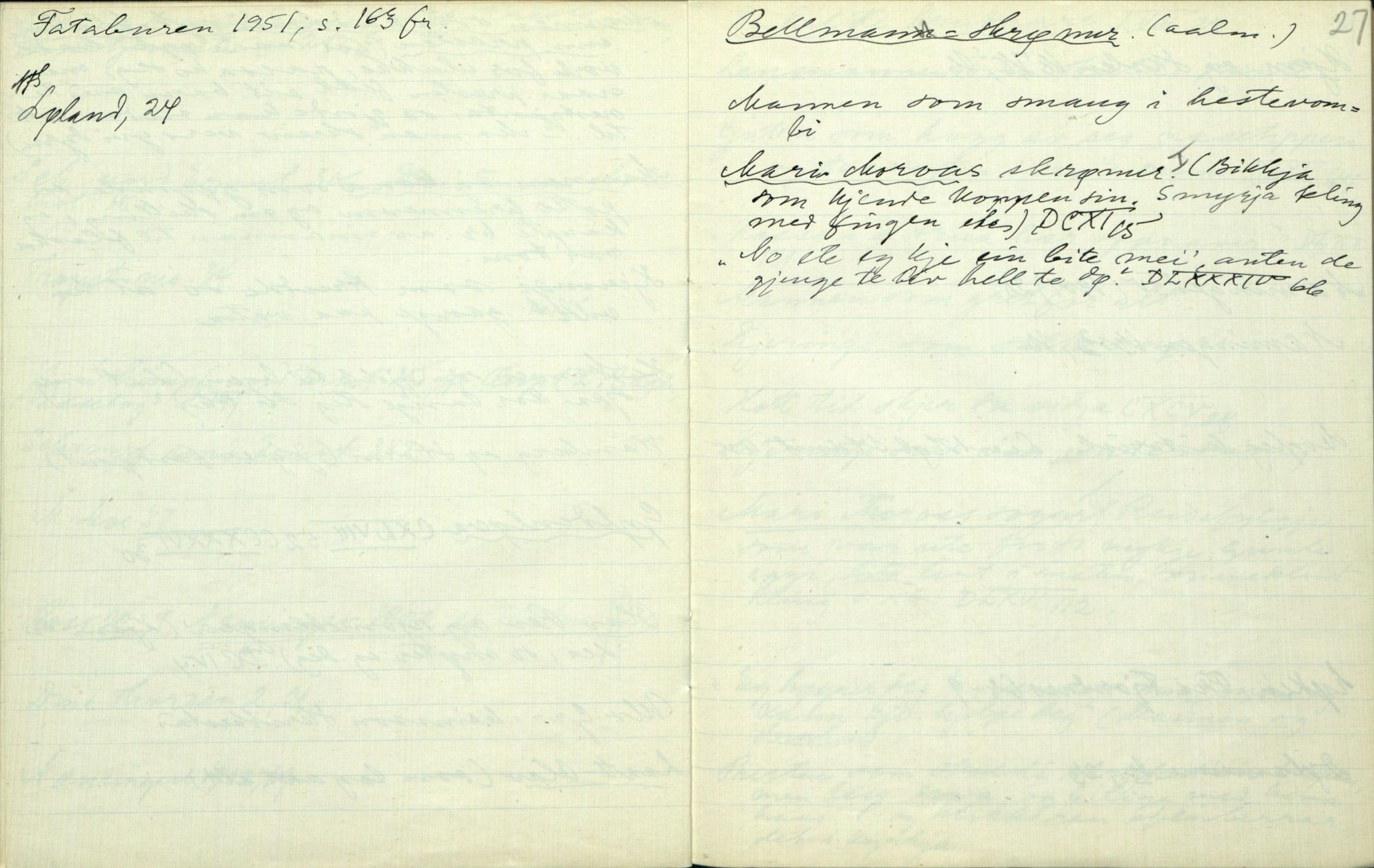 Rikard Berge, TEMU/TGM-A-1003/H/L0053: 53: Skjemtesegnir, 1917, p. 26-27