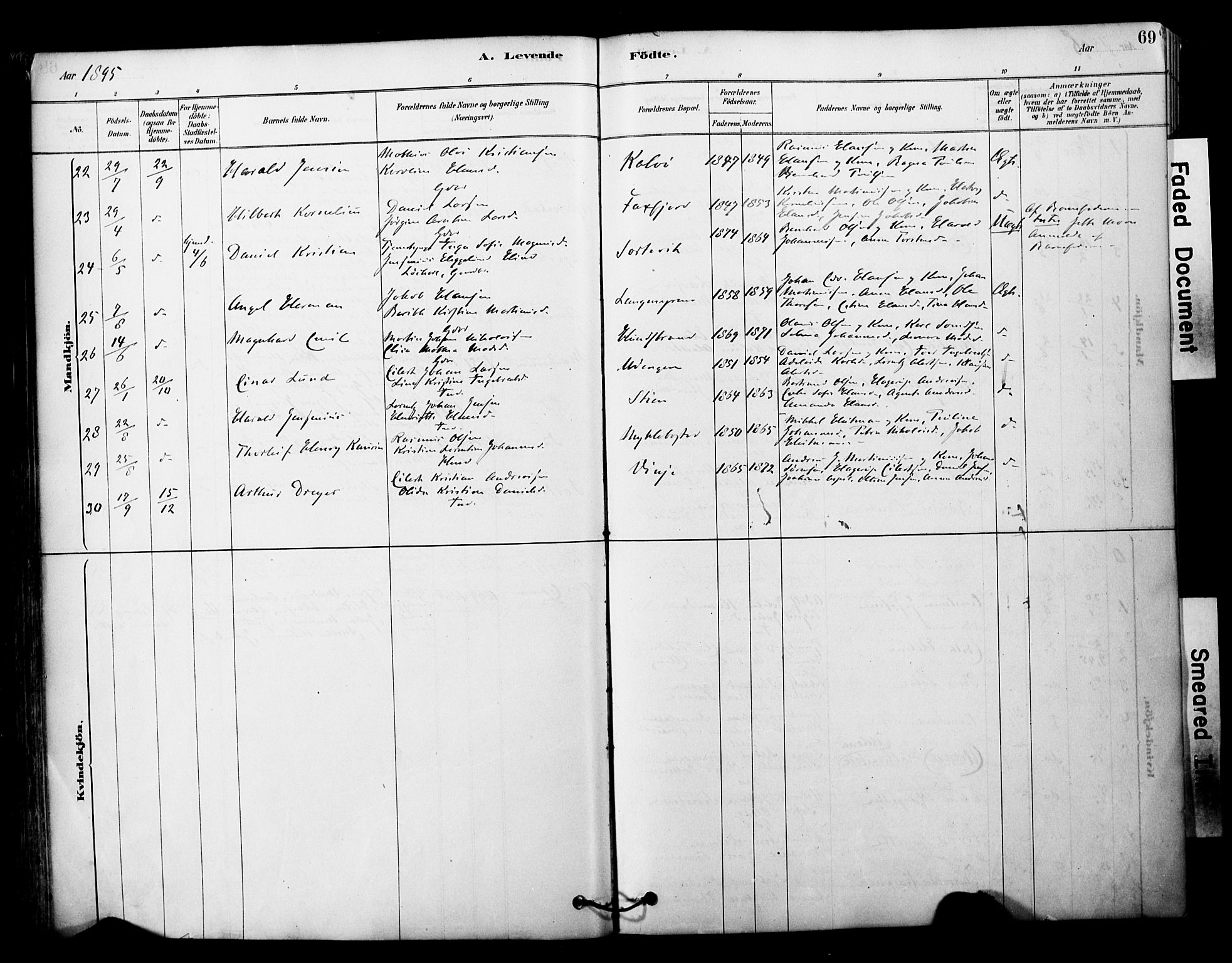 Tranøy sokneprestkontor, AV/SATØ-S-1313/I/Ia/Iaa/L0011kirke: Parish register (official) no. 11, 1878-1904, p. 69