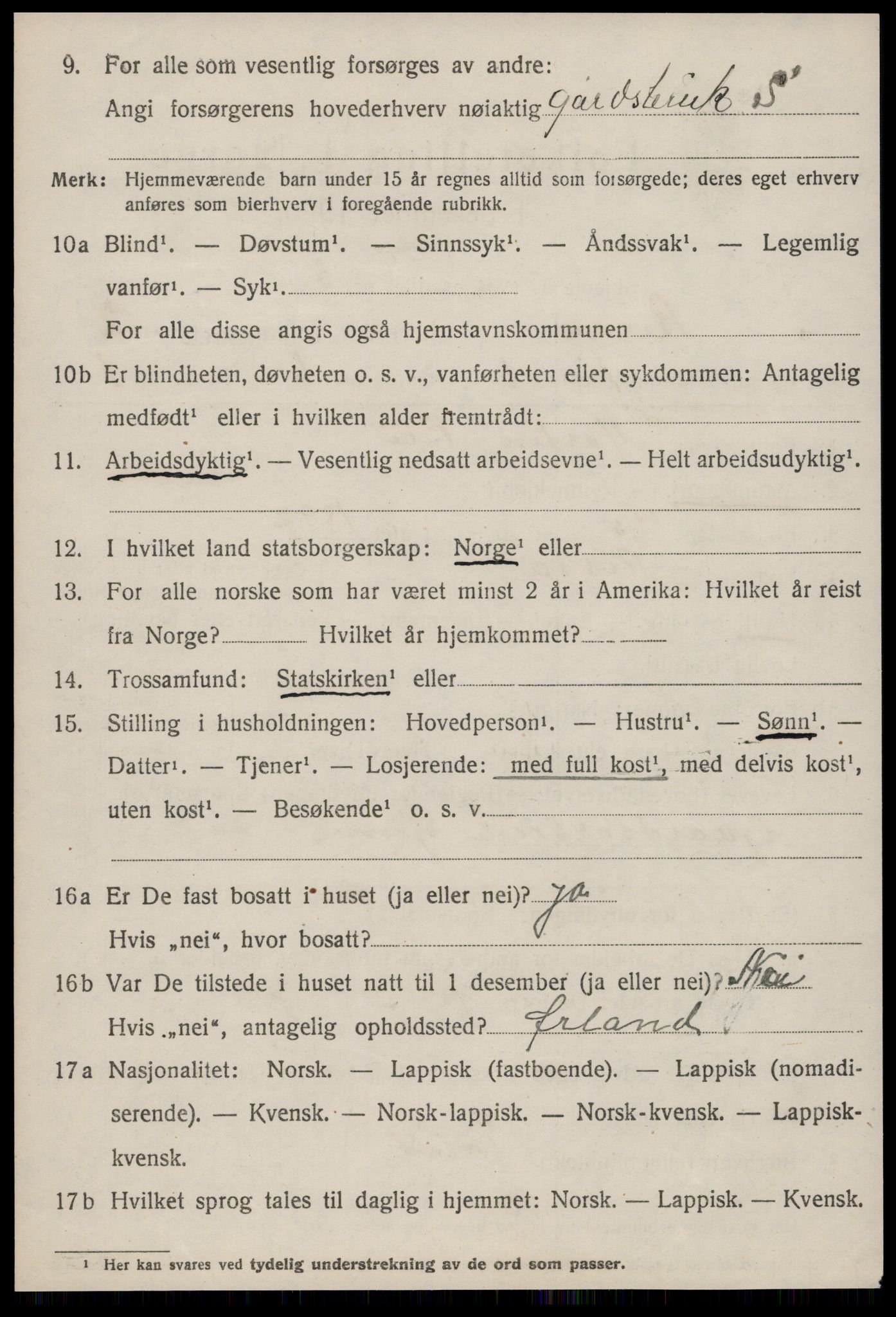 SAT, 1920 census for Rissa, 1920, p. 1616