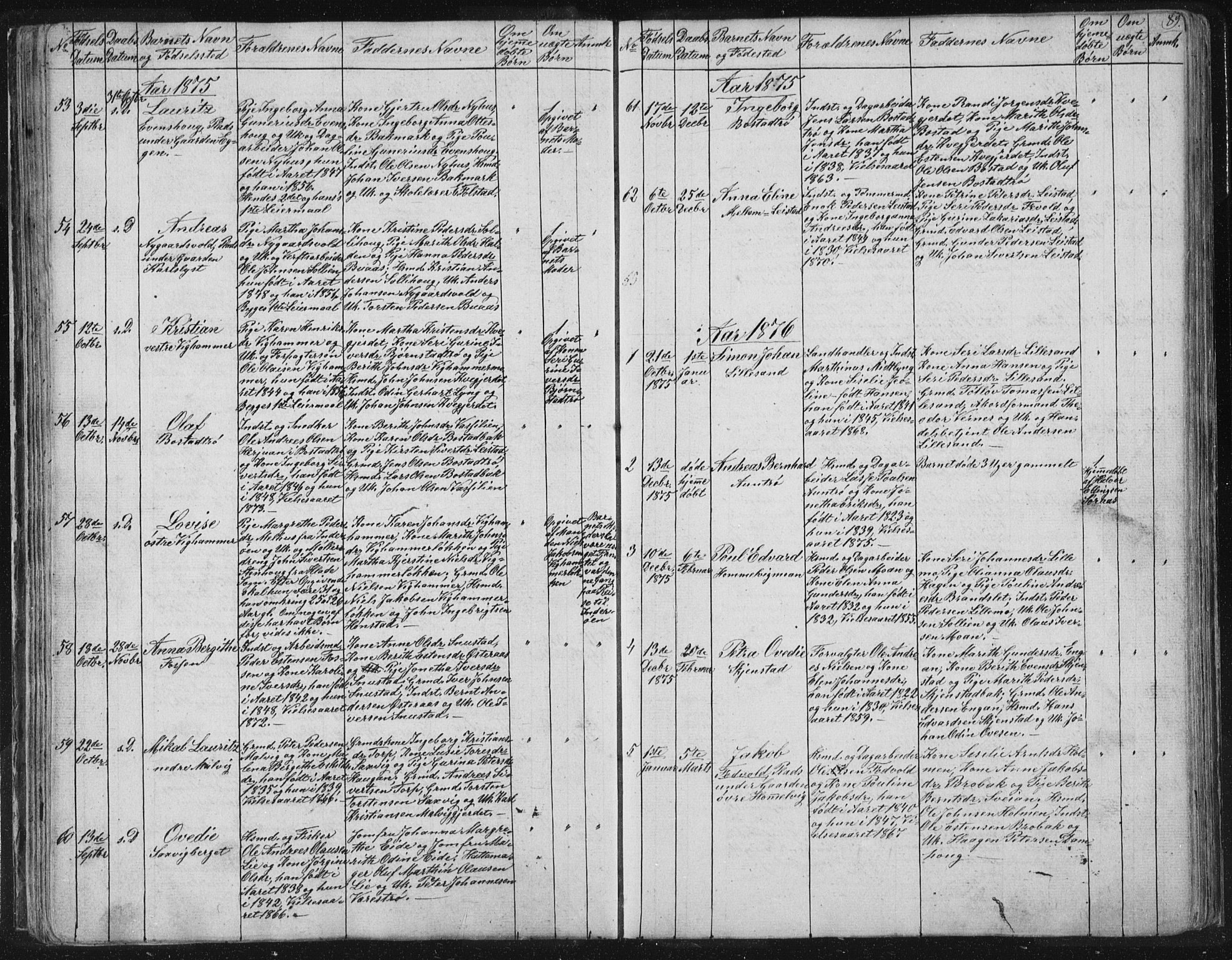 Ministerialprotokoller, klokkerbøker og fødselsregistre - Sør-Trøndelag, SAT/A-1456/616/L0406: Parish register (official) no. 616A03, 1843-1879, p. 89
