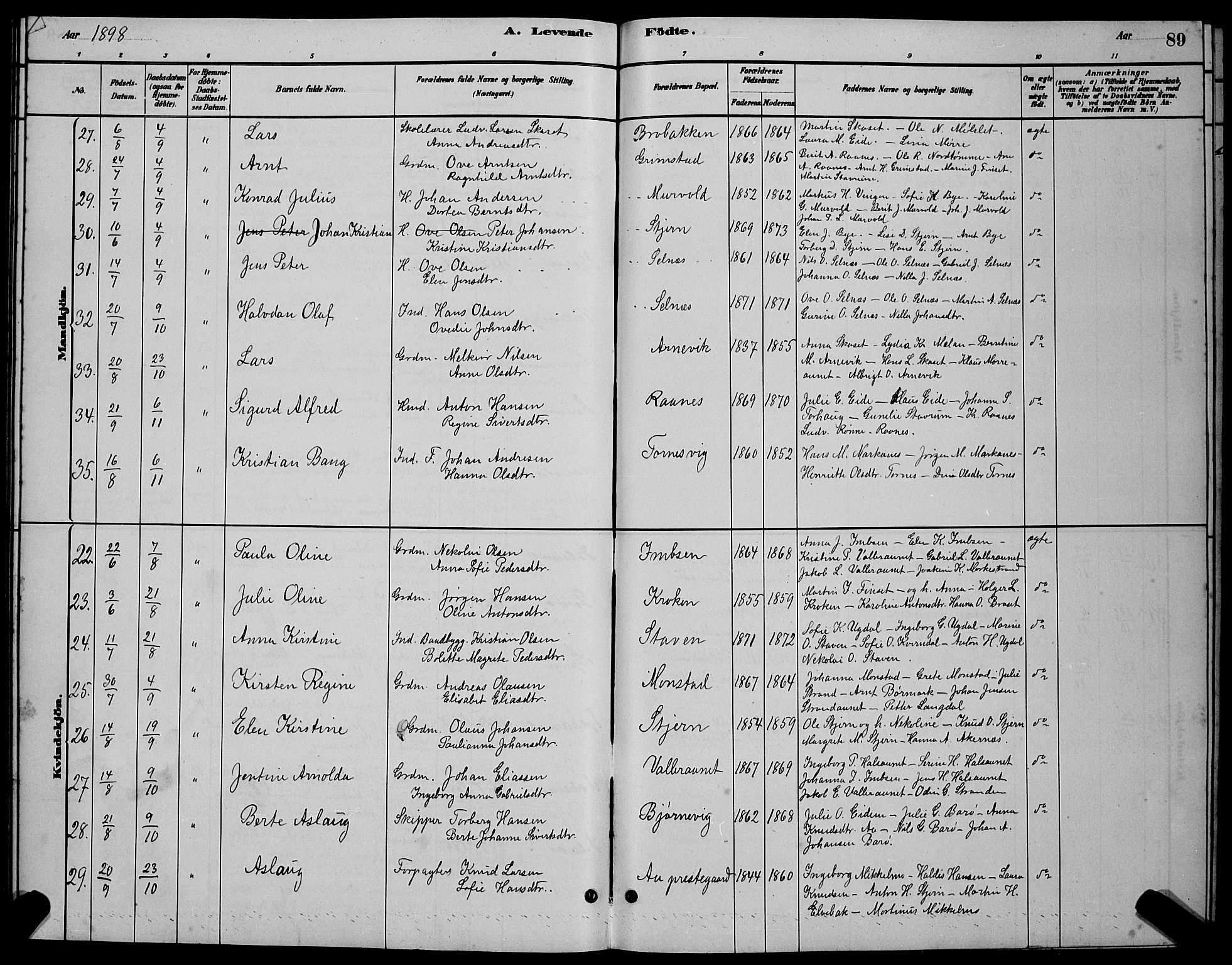 Ministerialprotokoller, klokkerbøker og fødselsregistre - Sør-Trøndelag, AV/SAT-A-1456/655/L0687: Parish register (copy) no. 655C03, 1880-1898, p. 89