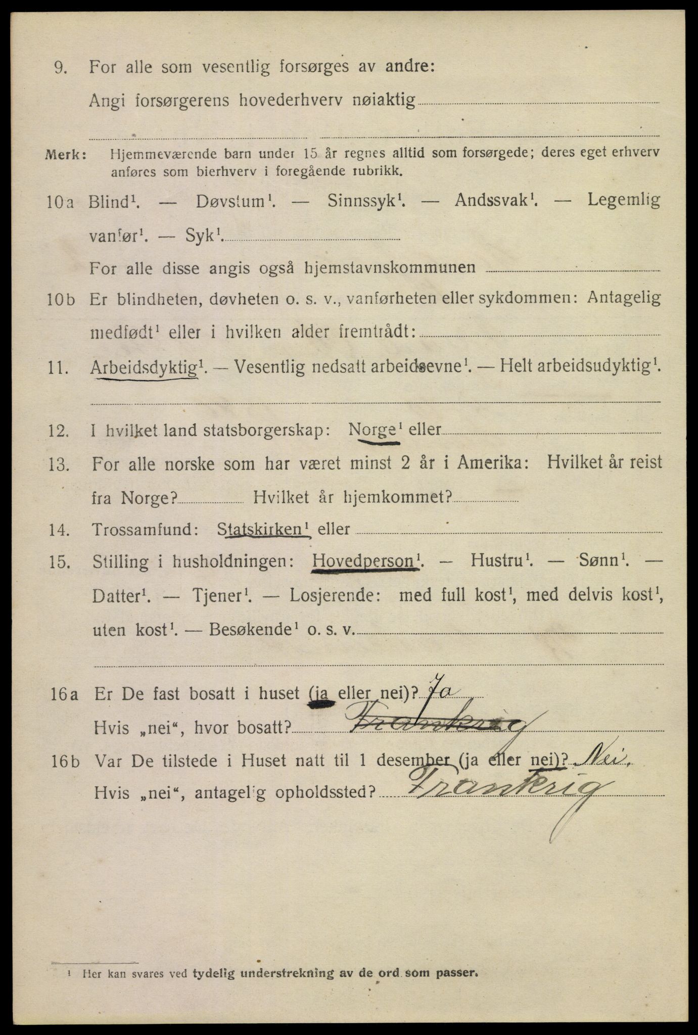 SAKO, 1920 census for Sandefjord, 1920, p. 5695