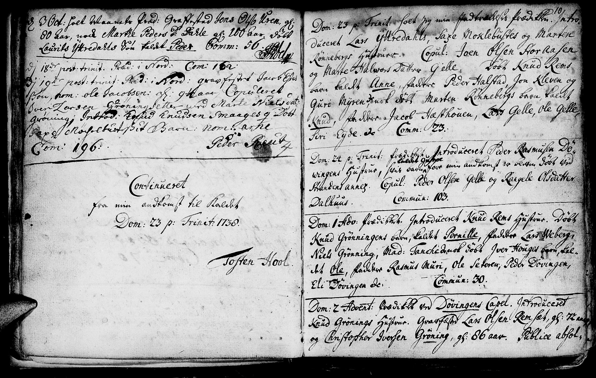Ministerialprotokoller, klokkerbøker og fødselsregistre - Møre og Romsdal, AV/SAT-A-1454/519/L0240: Parish register (official) no. 519A01 /1, 1736-1760, p. 10