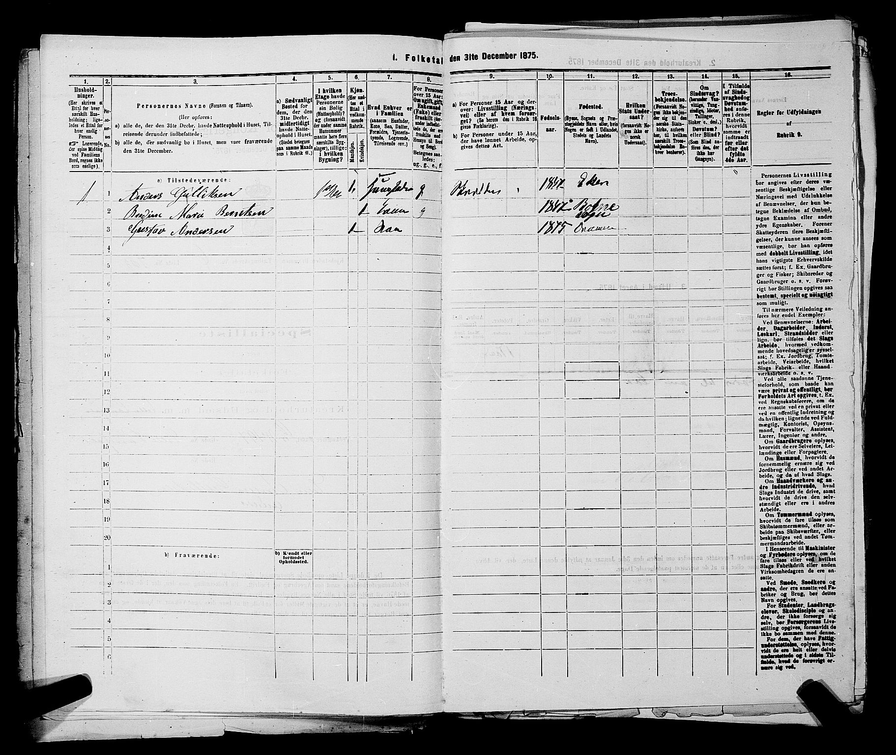 SAKO, 1875 census for 0602 Drammen, 1875, p. 533