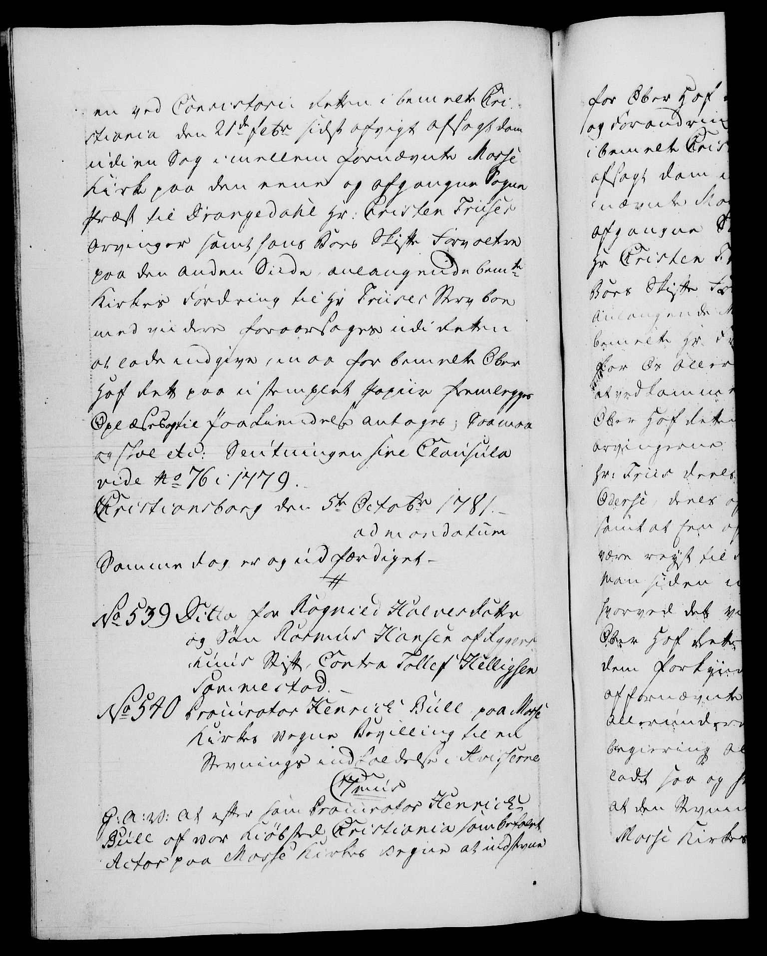 Danske Kanselli 1572-1799, RA/EA-3023/F/Fc/Fca/Fcaa/L0048: Norske registre, 1779-1781, p. 700b