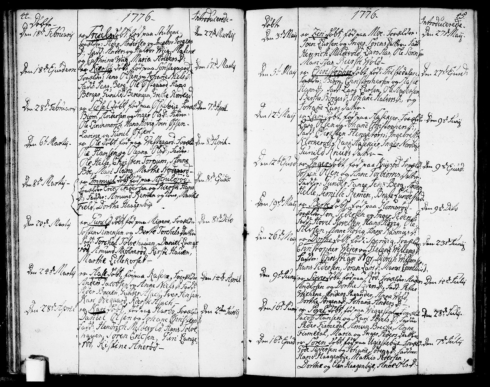 Berg prestekontor Kirkebøker, SAO/A-10902/F/Fa/L0001: Parish register (official) no. I 1, 1770-1814, p. 44-45