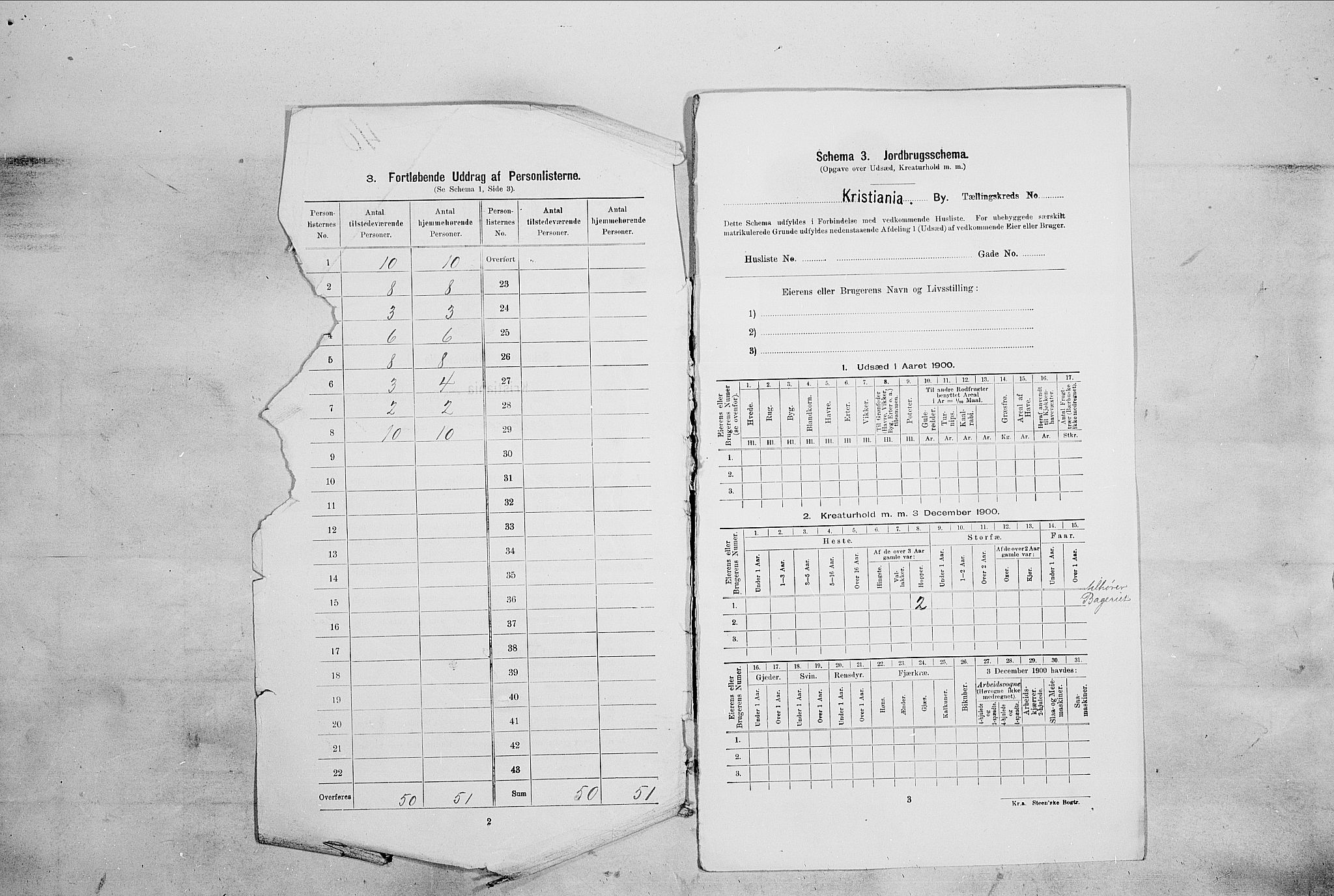 SAO, 1900 census for Kristiania, 1900, p. 70111