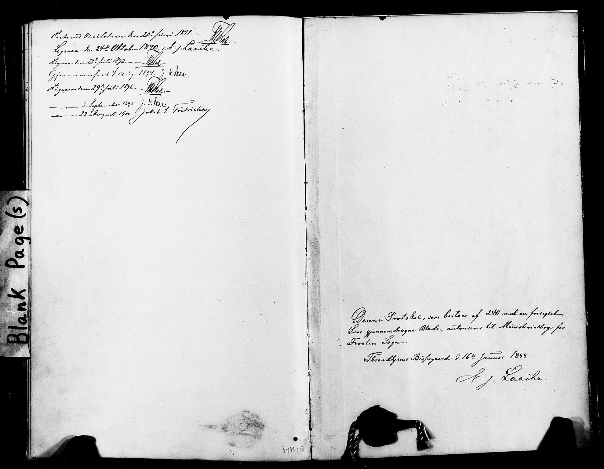 Ministerialprotokoller, klokkerbøker og fødselsregistre - Nord-Trøndelag, SAT/A-1458/713/L0121: Parish register (official) no. 713A10, 1888-1898