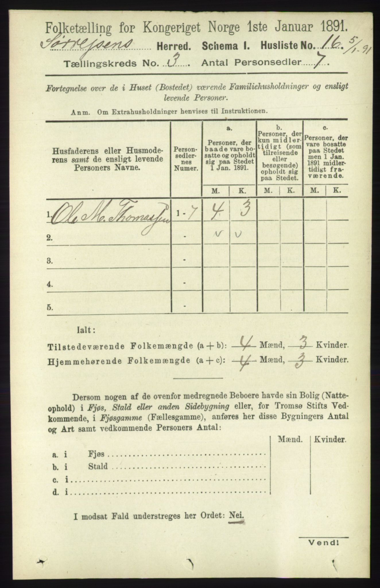 RA, 1891 census for 1925 Sørreisa, 1891, p. 659