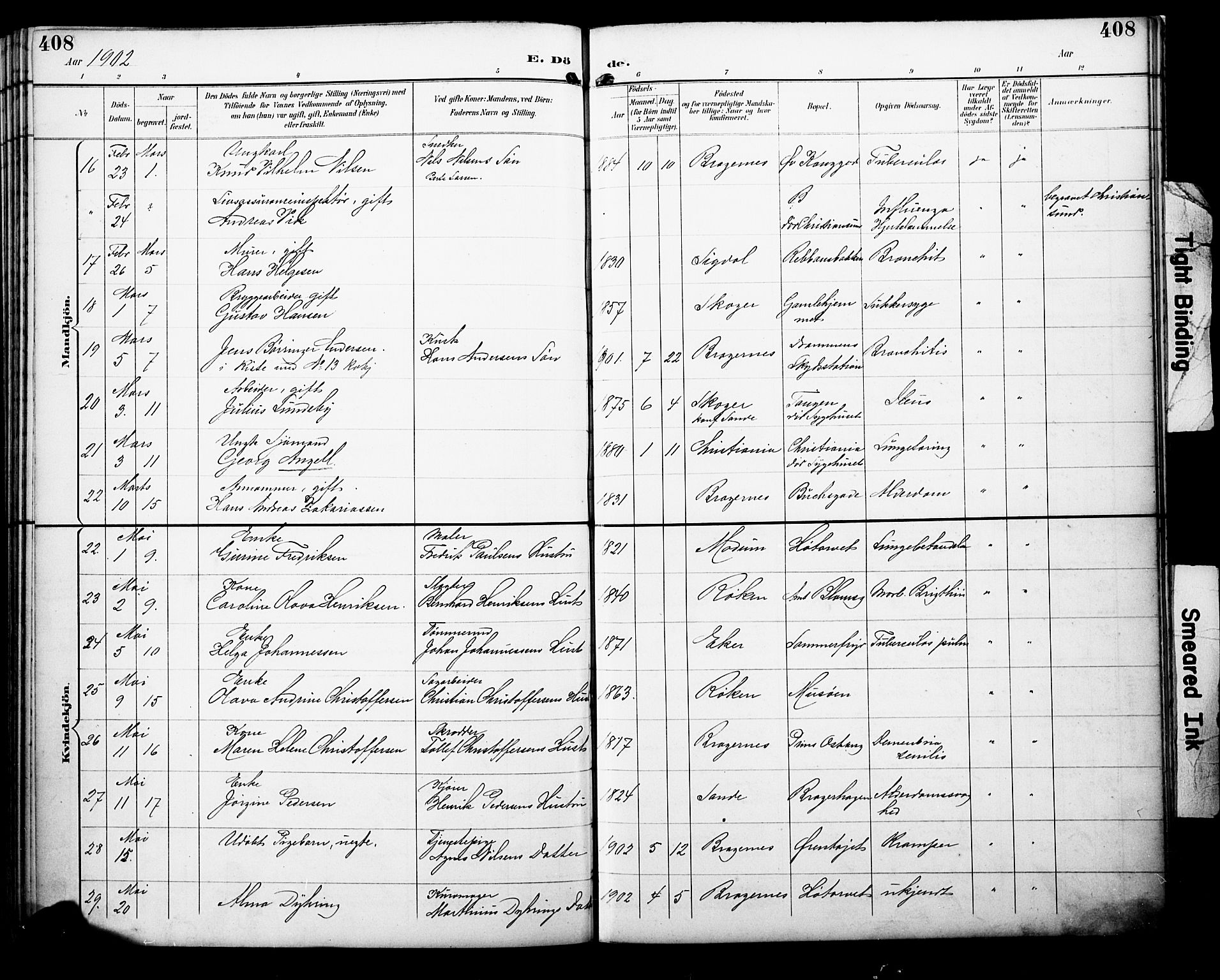 Bragernes kirkebøker, SAKO/A-6/F/Fb/L0008: Parish register (official) no. II 8, 1894-1902, p. 408