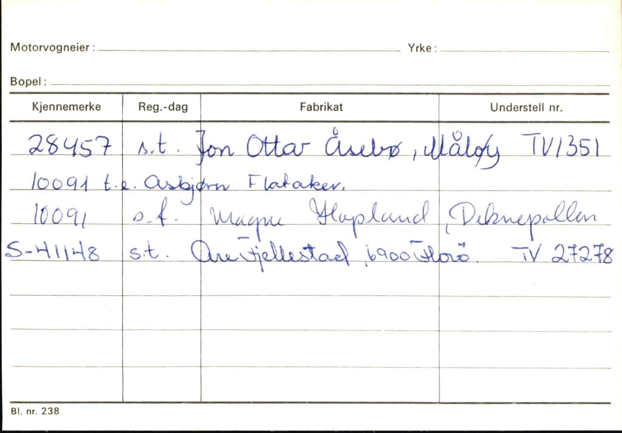 Statens vegvesen, Sogn og Fjordane vegkontor, SAB/A-5301/4/F/L0145: Registerkort Vågsøy S-Å. Årdal I-P, 1945-1975, p. 848