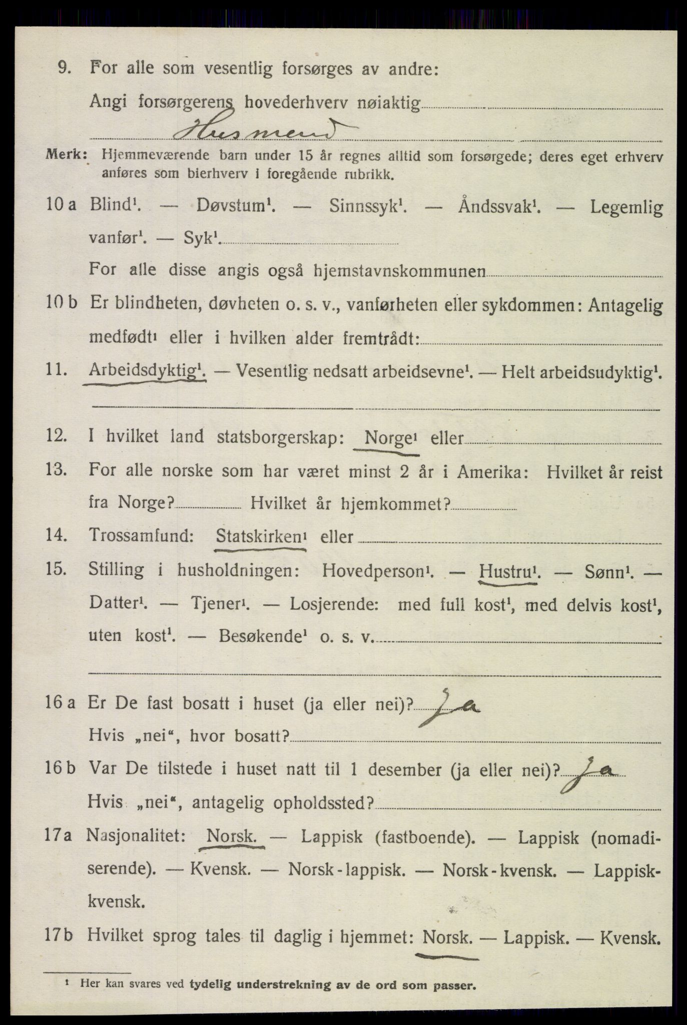 SAT, 1920 census for Lurøy, 1920, p. 2684