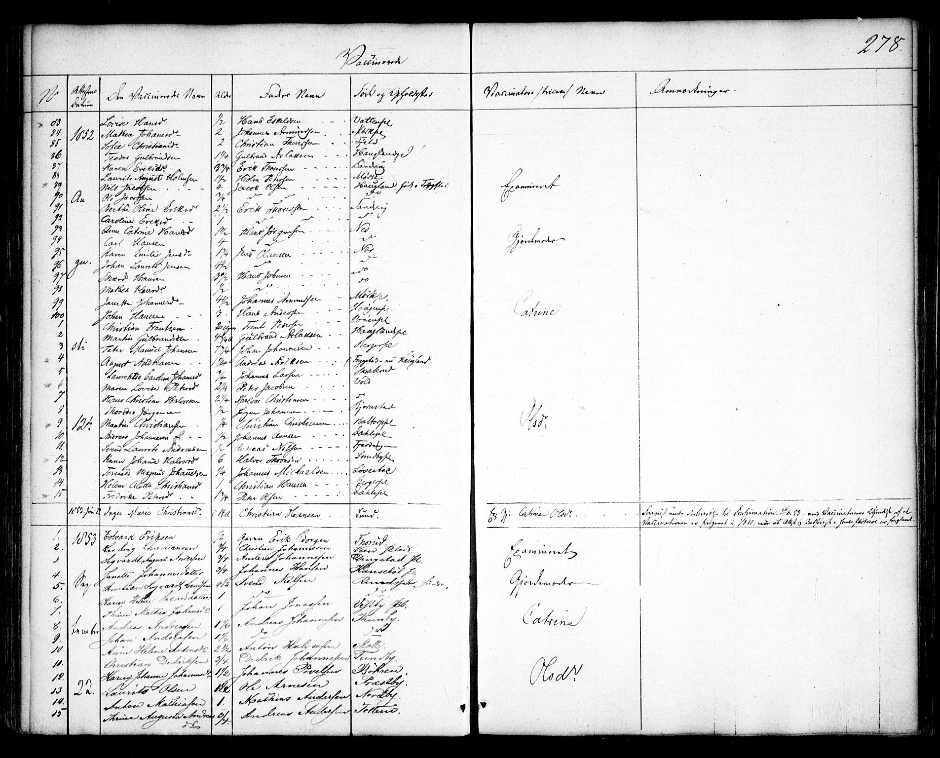 Spydeberg prestekontor Kirkebøker, SAO/A-10924/F/Fa/L0005: Parish register (official) no. I 5, 1842-1862, p. 278
