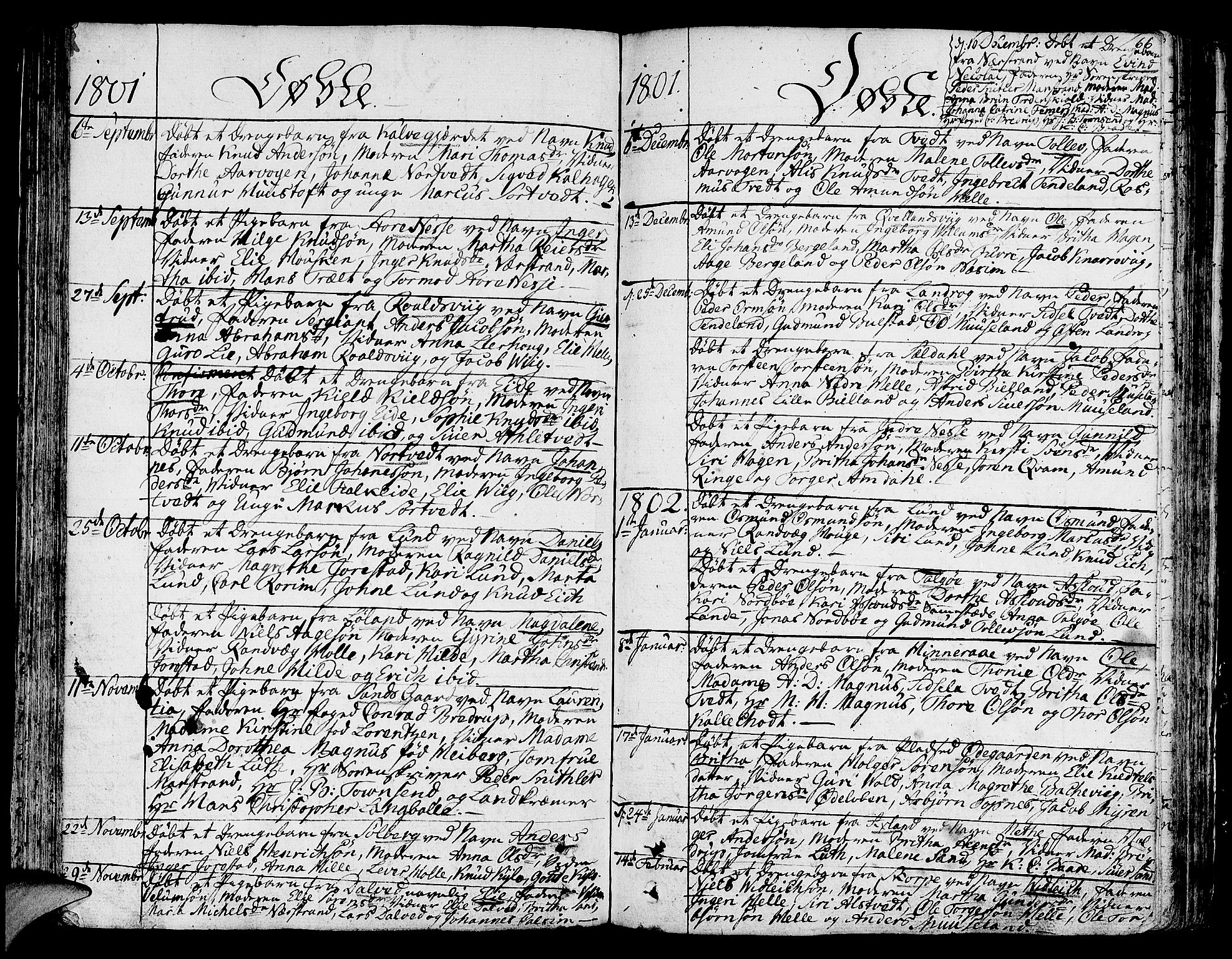 Nedstrand sokneprestkontor, SAST/A-101841/01/IV: Parish register (official) no. A 5, 1795-1816, p. 66