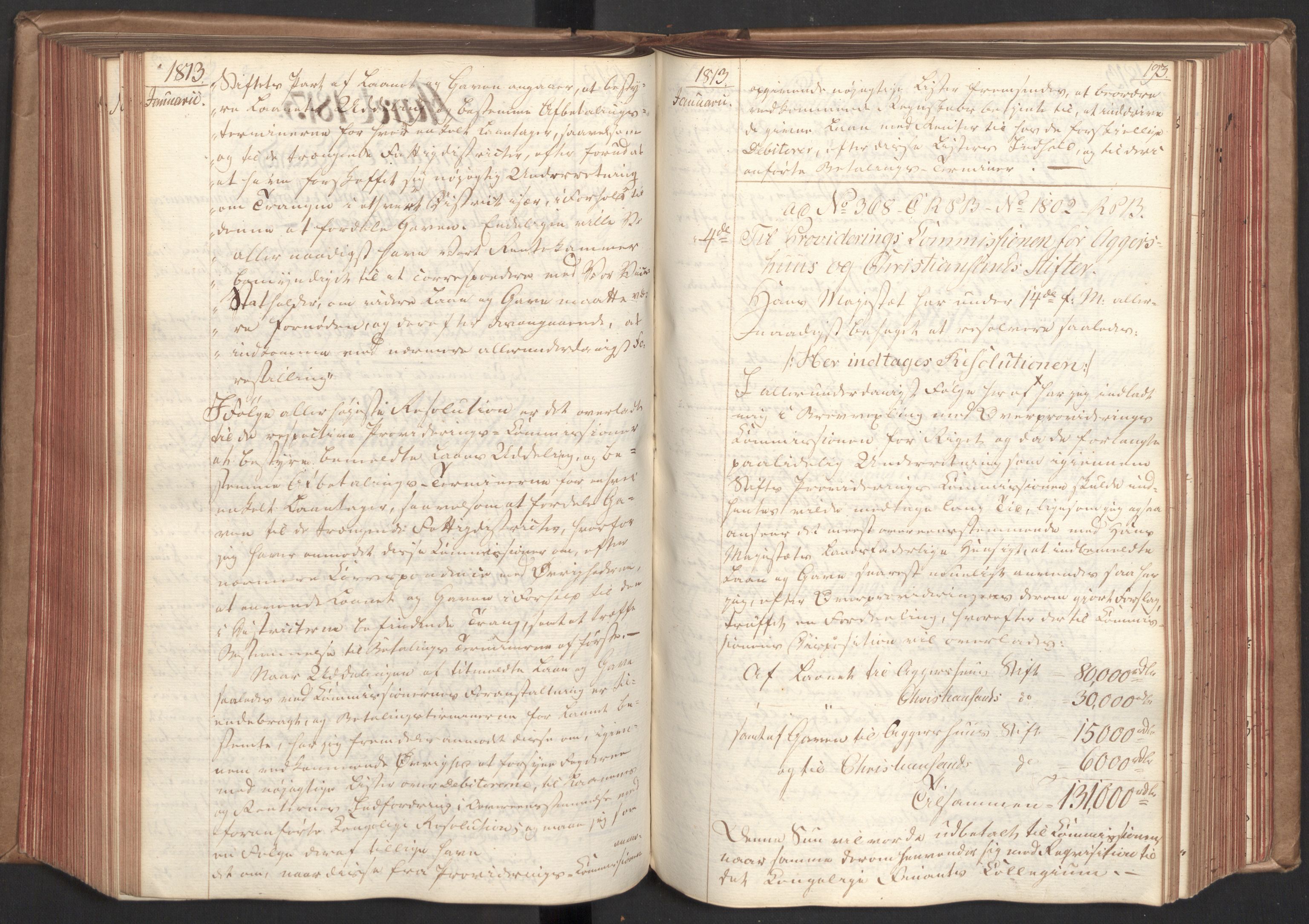Stattholderembetet 1810-1814, 2. kontor (Kontor B), AV/RA-EA-5432/Bc/L0002: Korrespondanseprotokoll, 1812-1813, p. 192b-193a