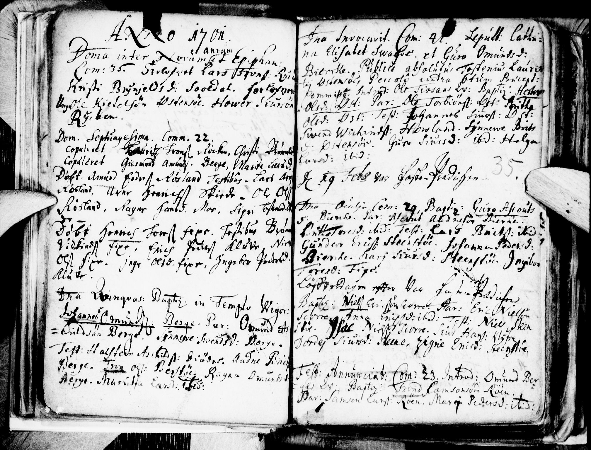 Kvam sokneprestembete, AV/SAB-A-76201/H/Haa: Parish register (official) no. A 1, 1690-1741, p. 35