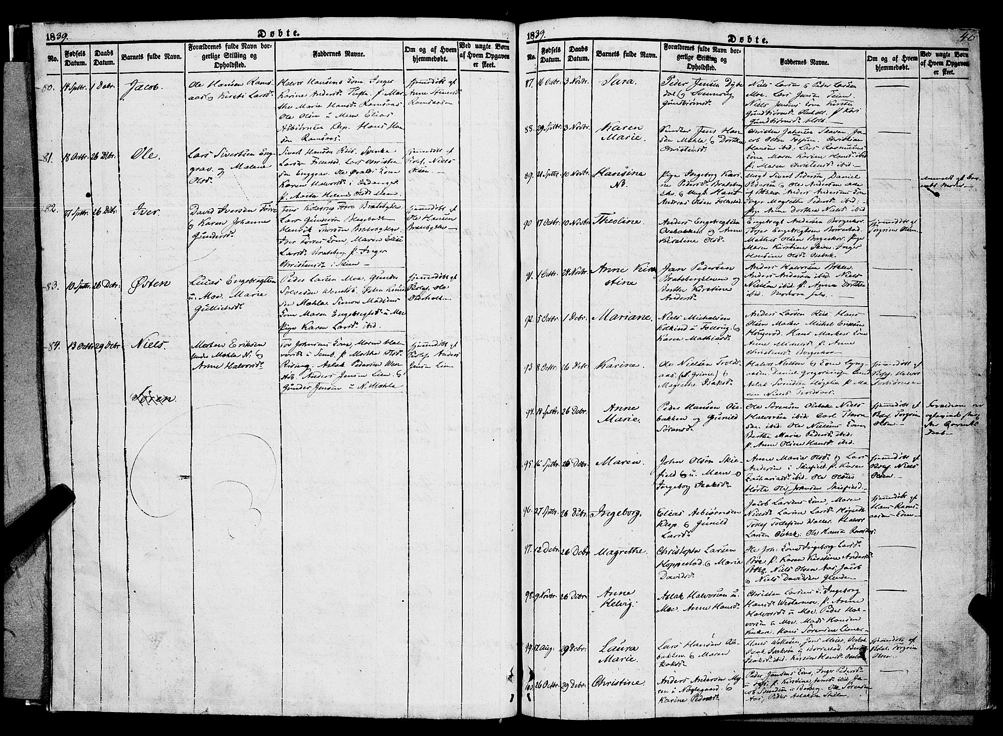 Gjerpen kirkebøker, AV/SAKO-A-265/F/Fa/L0007a: Parish register (official) no. I 7A, 1834-1857, p. 40