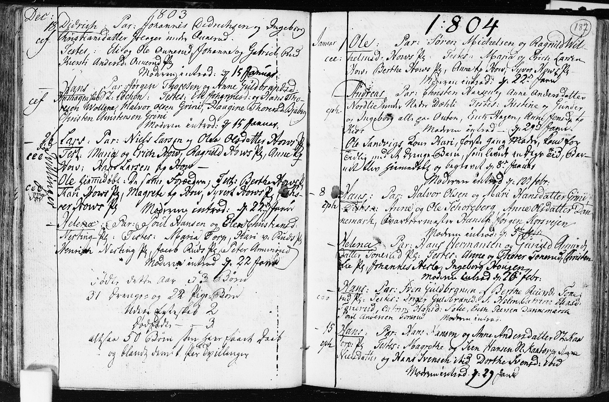 Spydeberg prestekontor Kirkebøker, AV/SAO-A-10924/F/Fa/L0003: Parish register (official) no. I 3, 1778-1814, p. 187