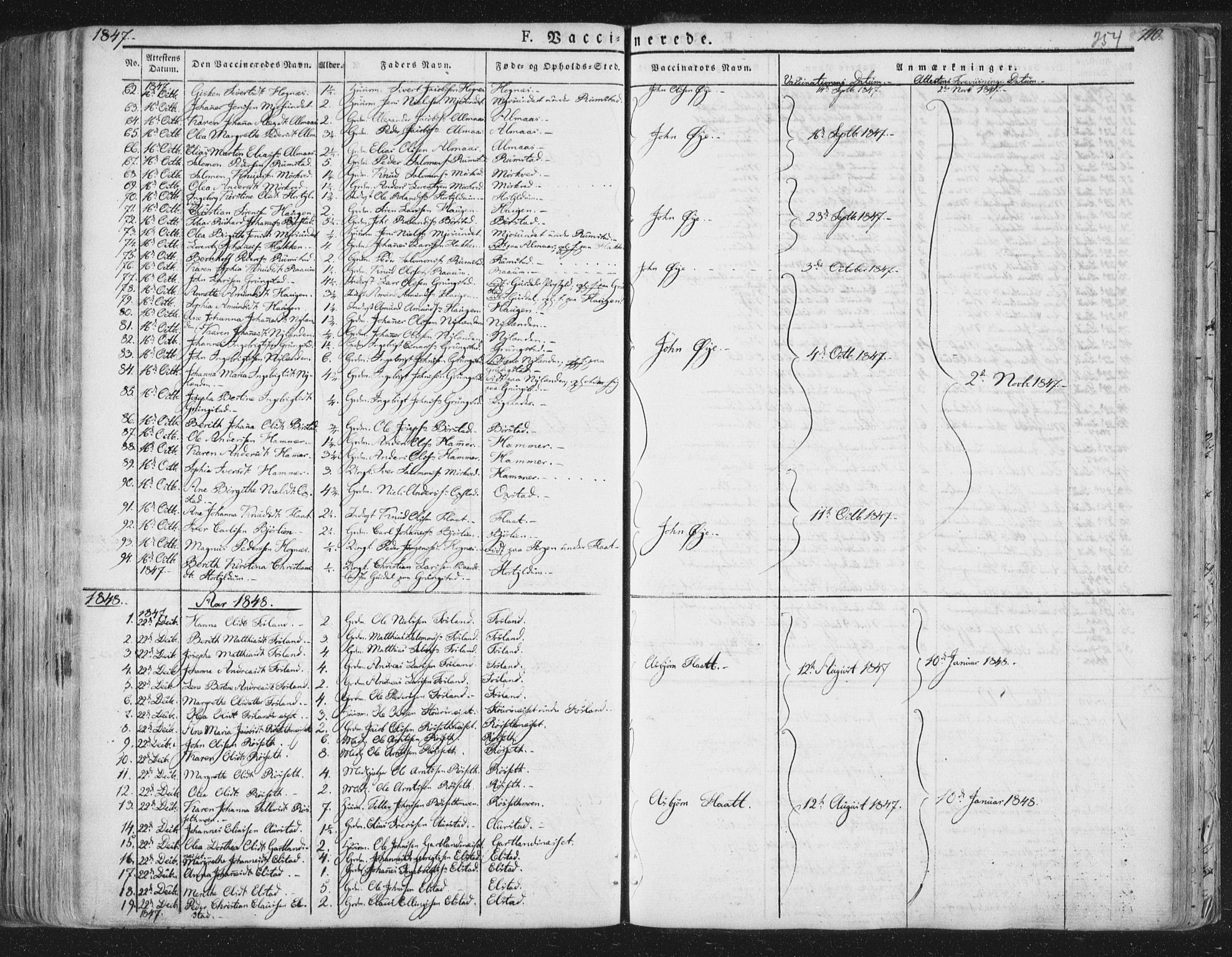 Ministerialprotokoller, klokkerbøker og fødselsregistre - Nord-Trøndelag, SAT/A-1458/758/L0513: Parish register (official) no. 758A02 /1, 1839-1868, p. 254