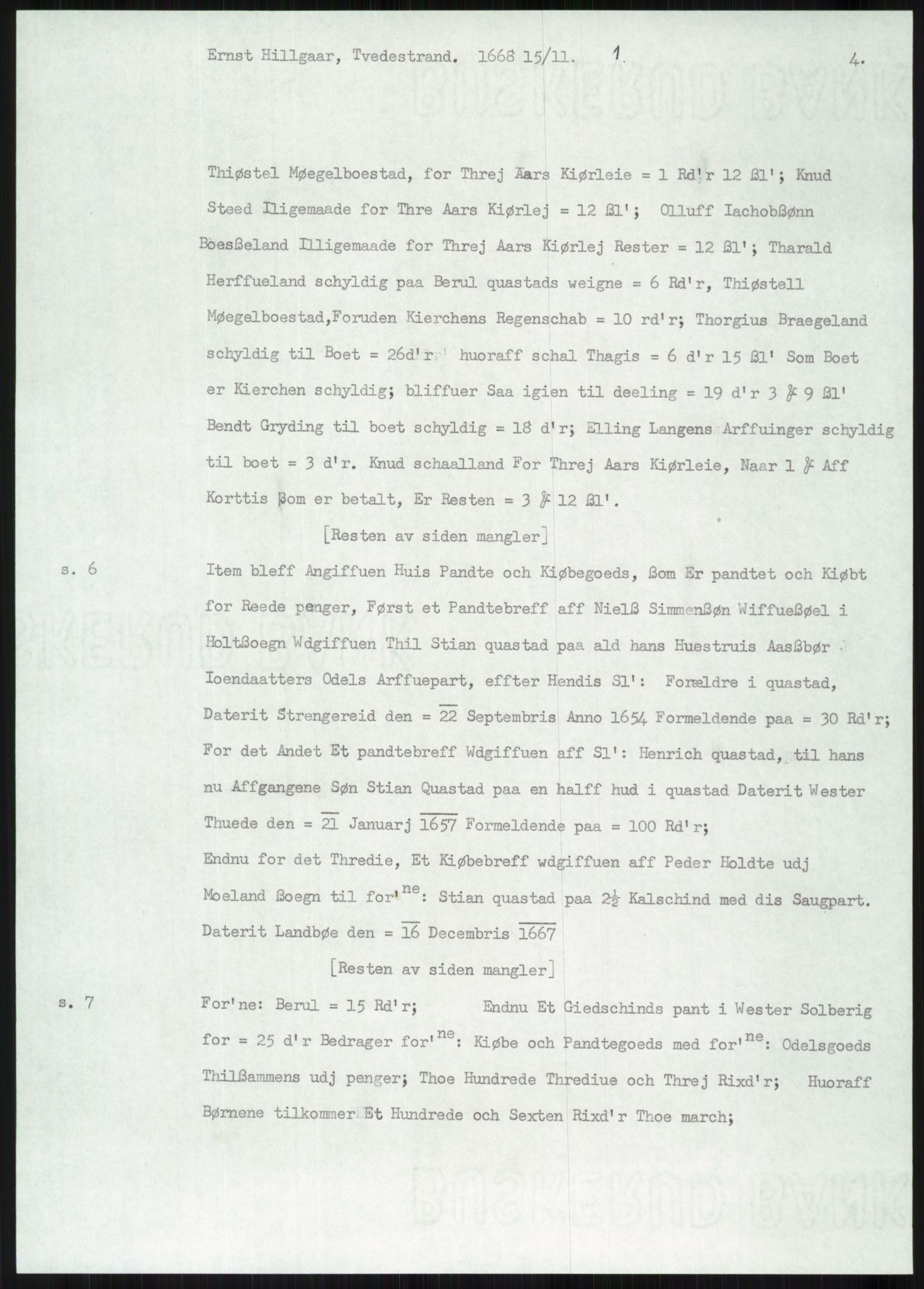 Samlinger til kildeutgivelse, Diplomavskriftsamlingen, AV/RA-EA-4053/H/Ha, p. 2785