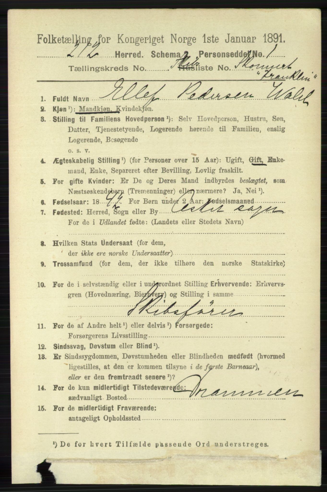 RA, 1891 census for 1116 Eigersund herred, 1891, p. 3424