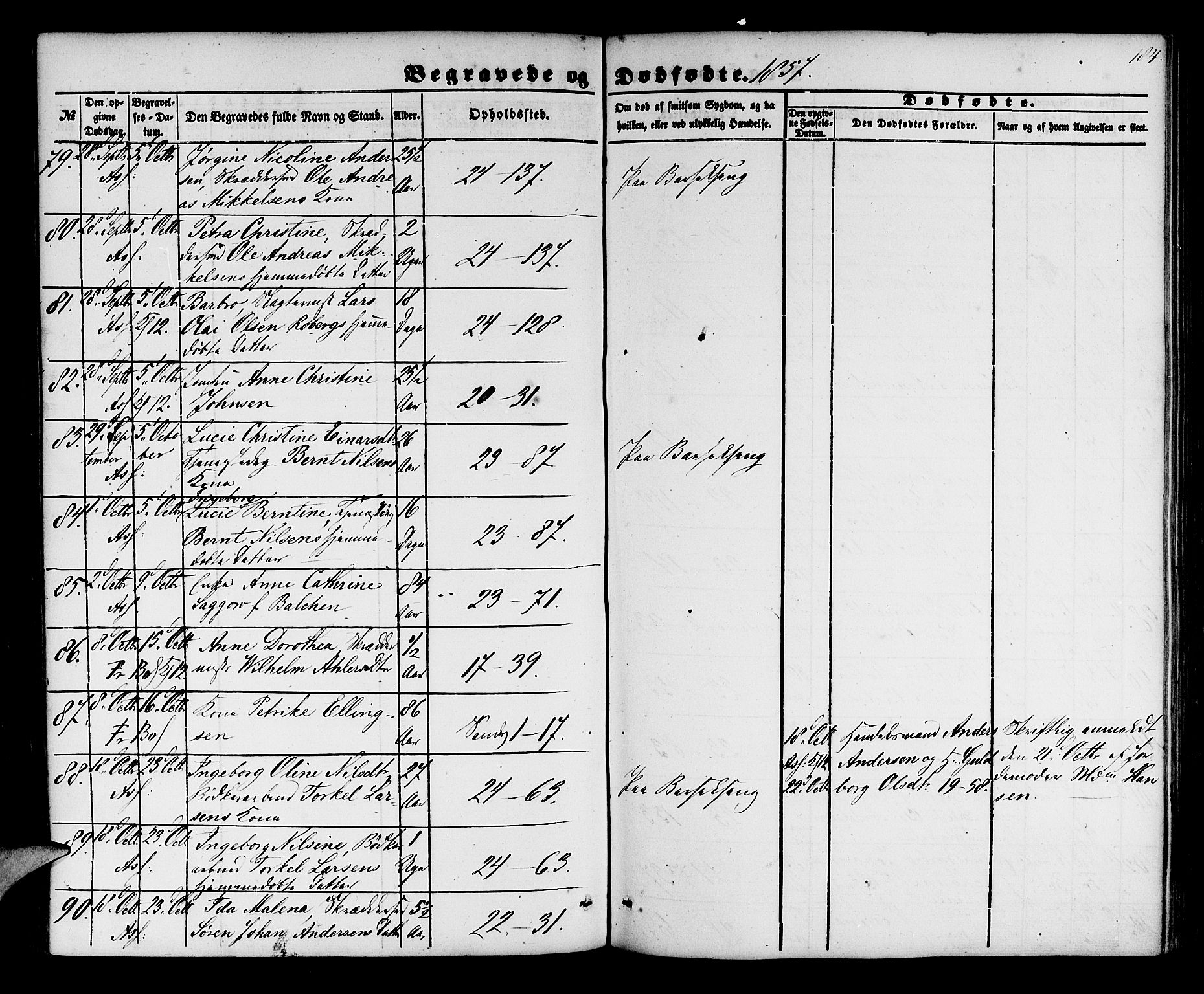 Korskirken sokneprestembete, AV/SAB-A-76101/H/Hab: Parish register (copy) no. E 2, 1851-1871, p. 185