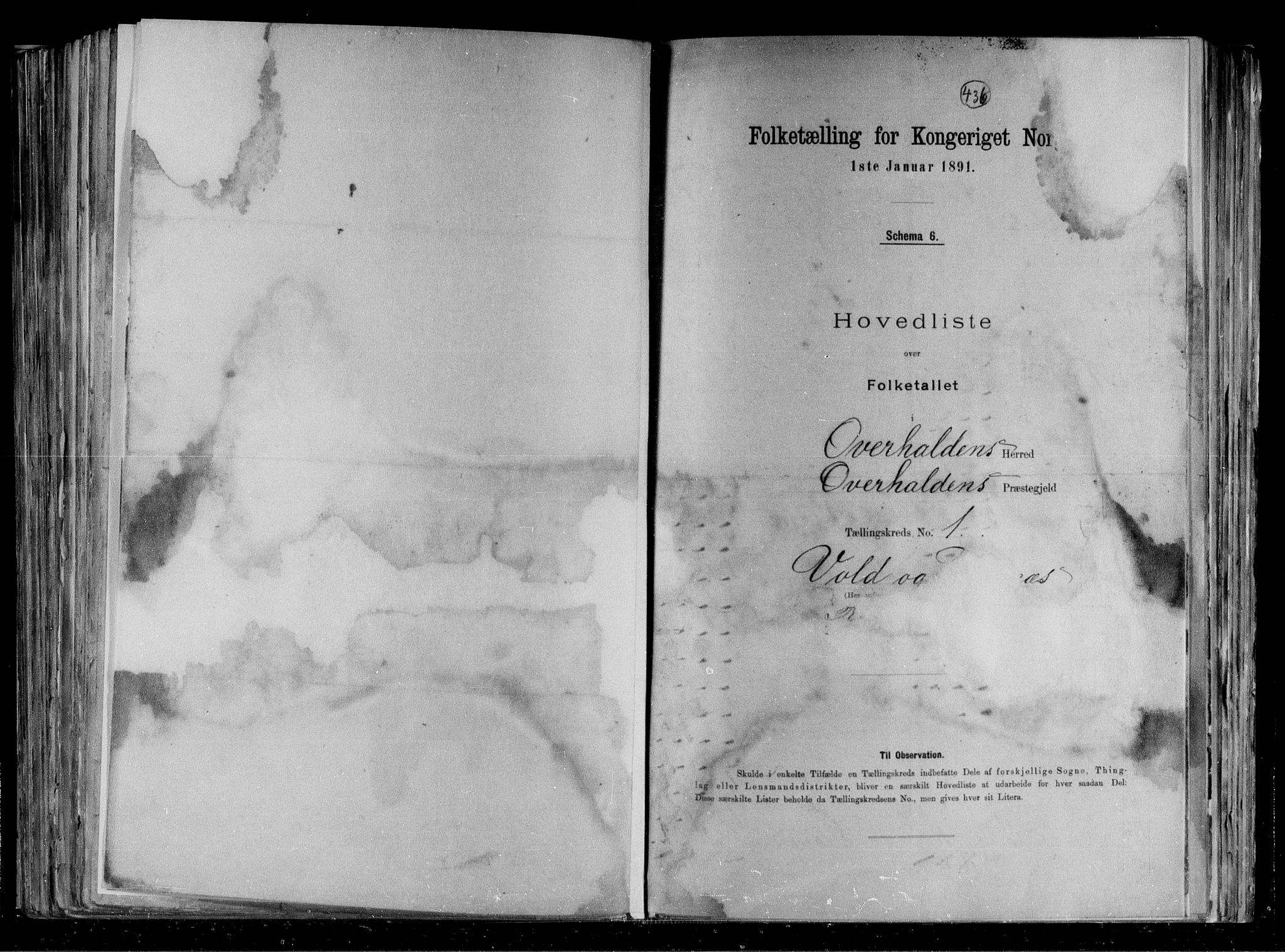 RA, 1891 census for 1744 Overhalla, 1891, p. 4