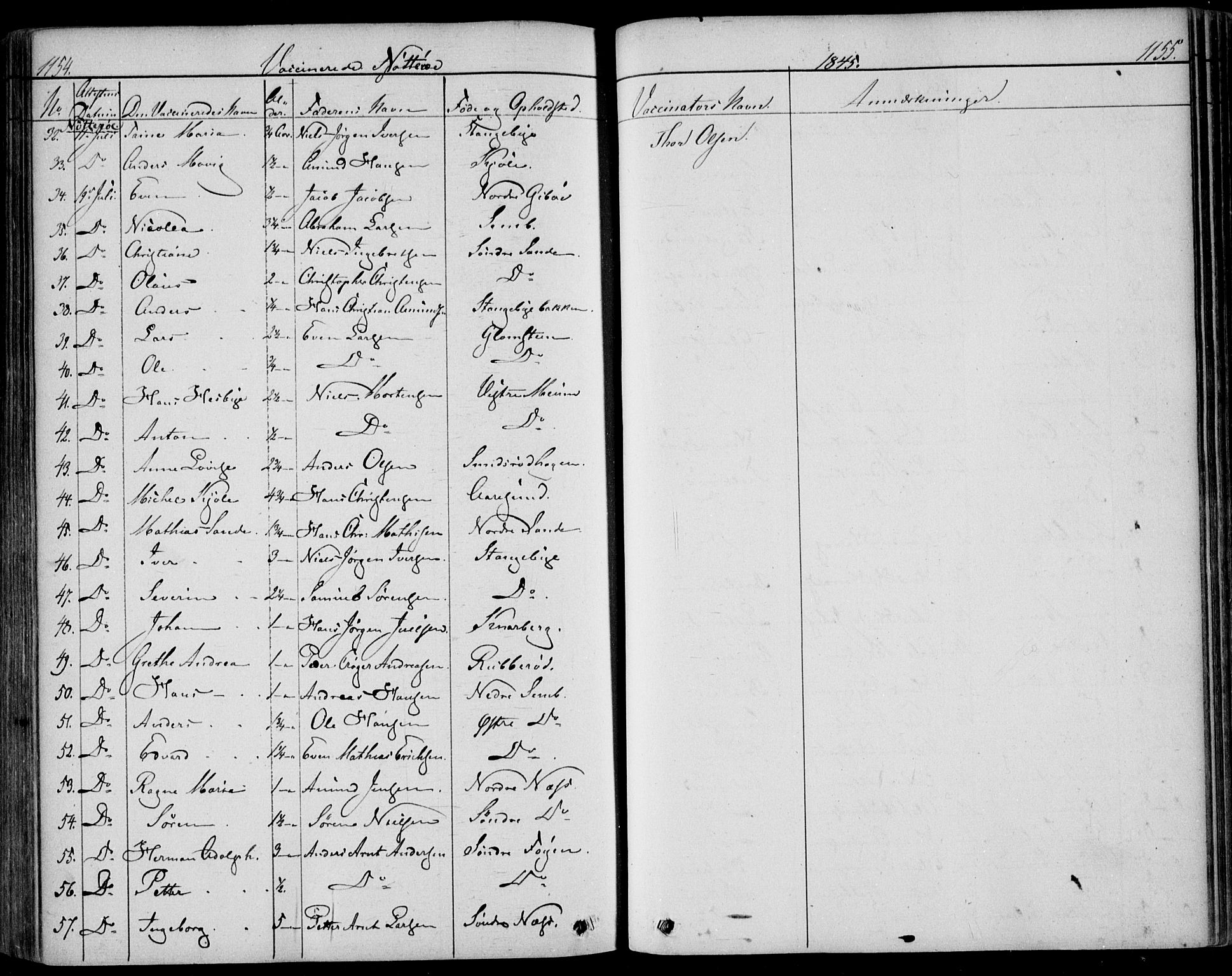 Nøtterøy kirkebøker, AV/SAKO-A-354/F/Fa/L0005: Parish register (official) no. I 5, 1839-1852, p. 1154-1155