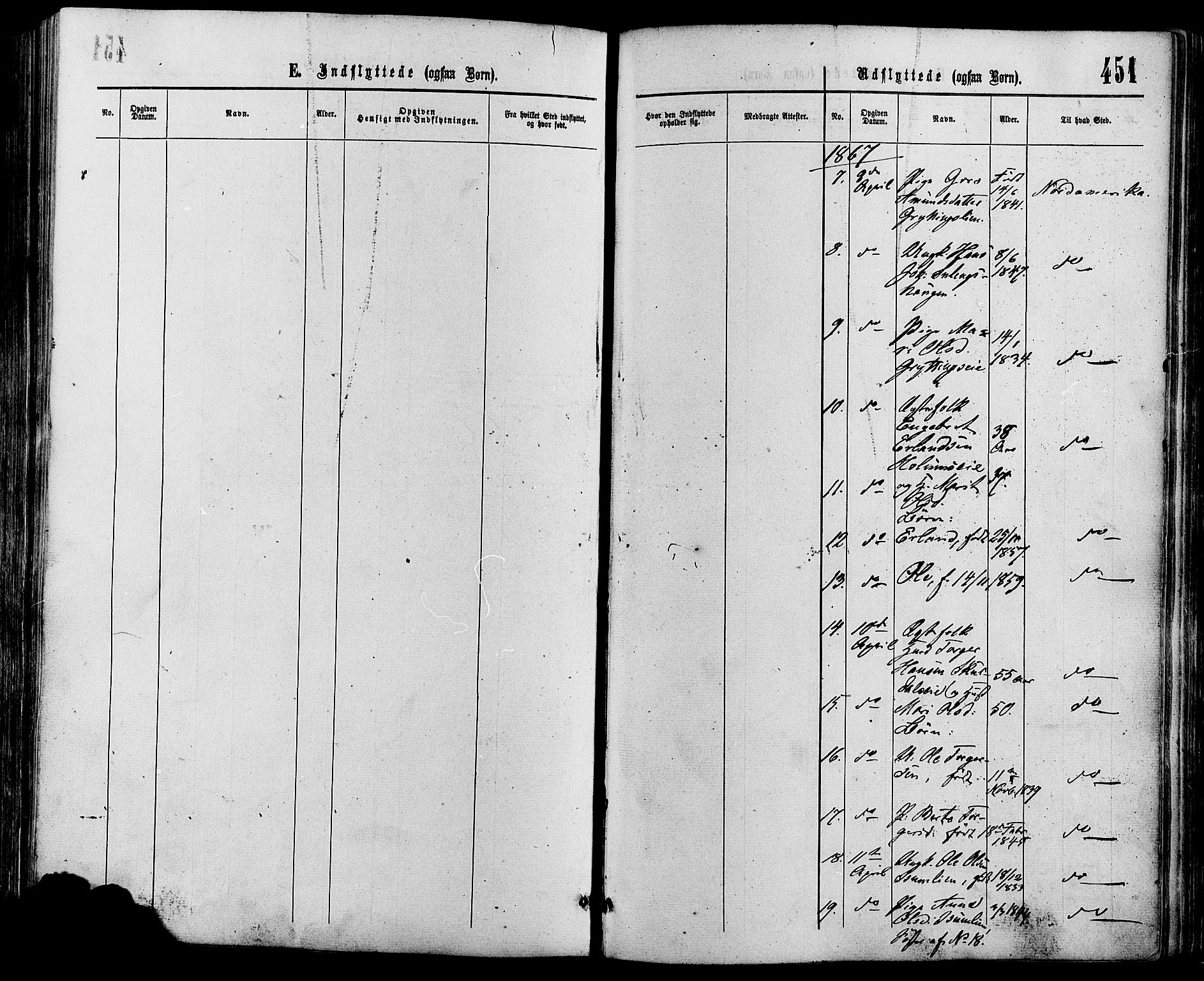 Sør-Fron prestekontor, SAH/PREST-010/H/Ha/Haa/L0002: Parish register (official) no. 2, 1864-1880, p. 451