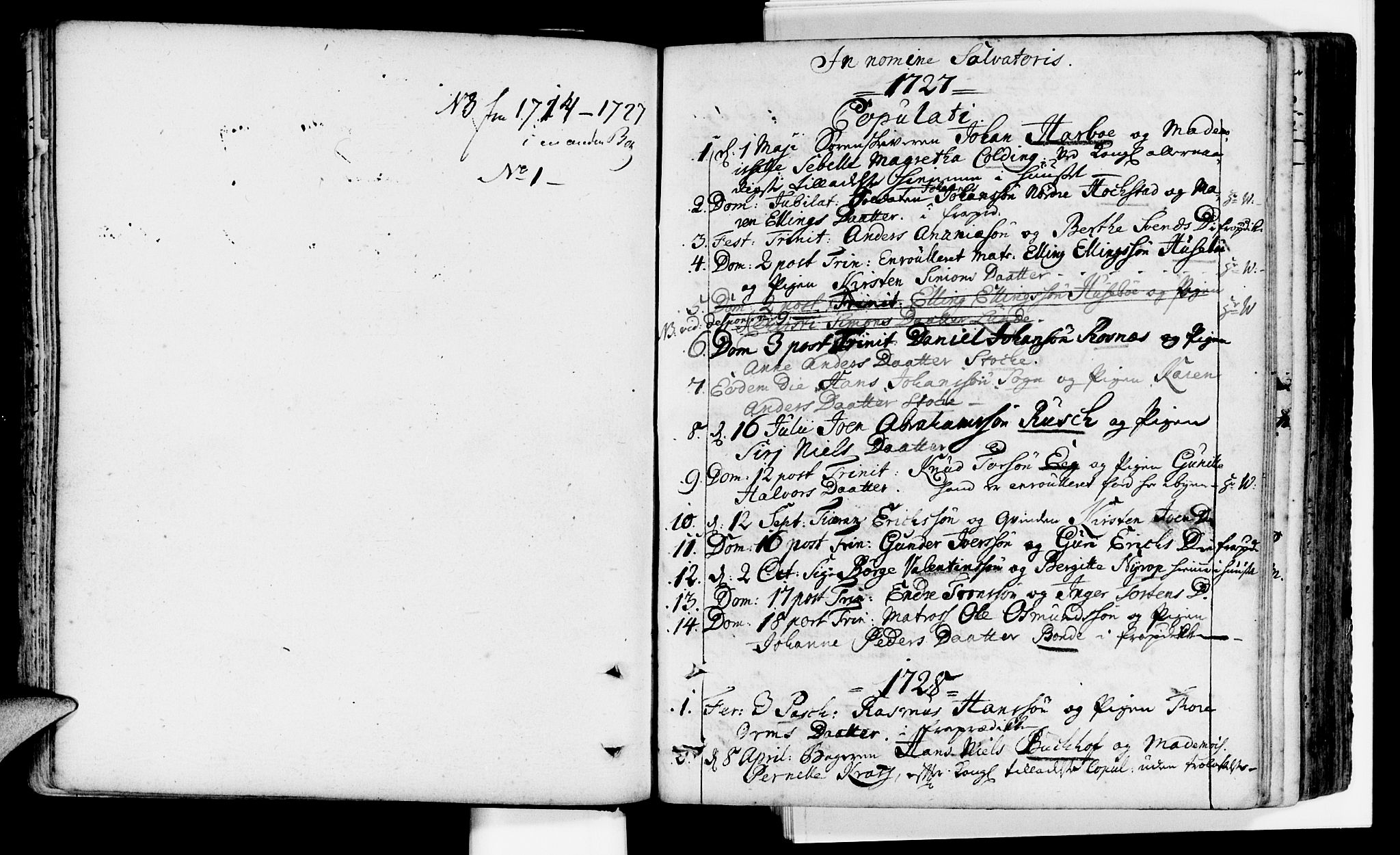 Domkirken sokneprestkontor, SAST/A-101812/001/30/30BA/L0002: Parish register (official) no. A 2 /1, 1727-1738