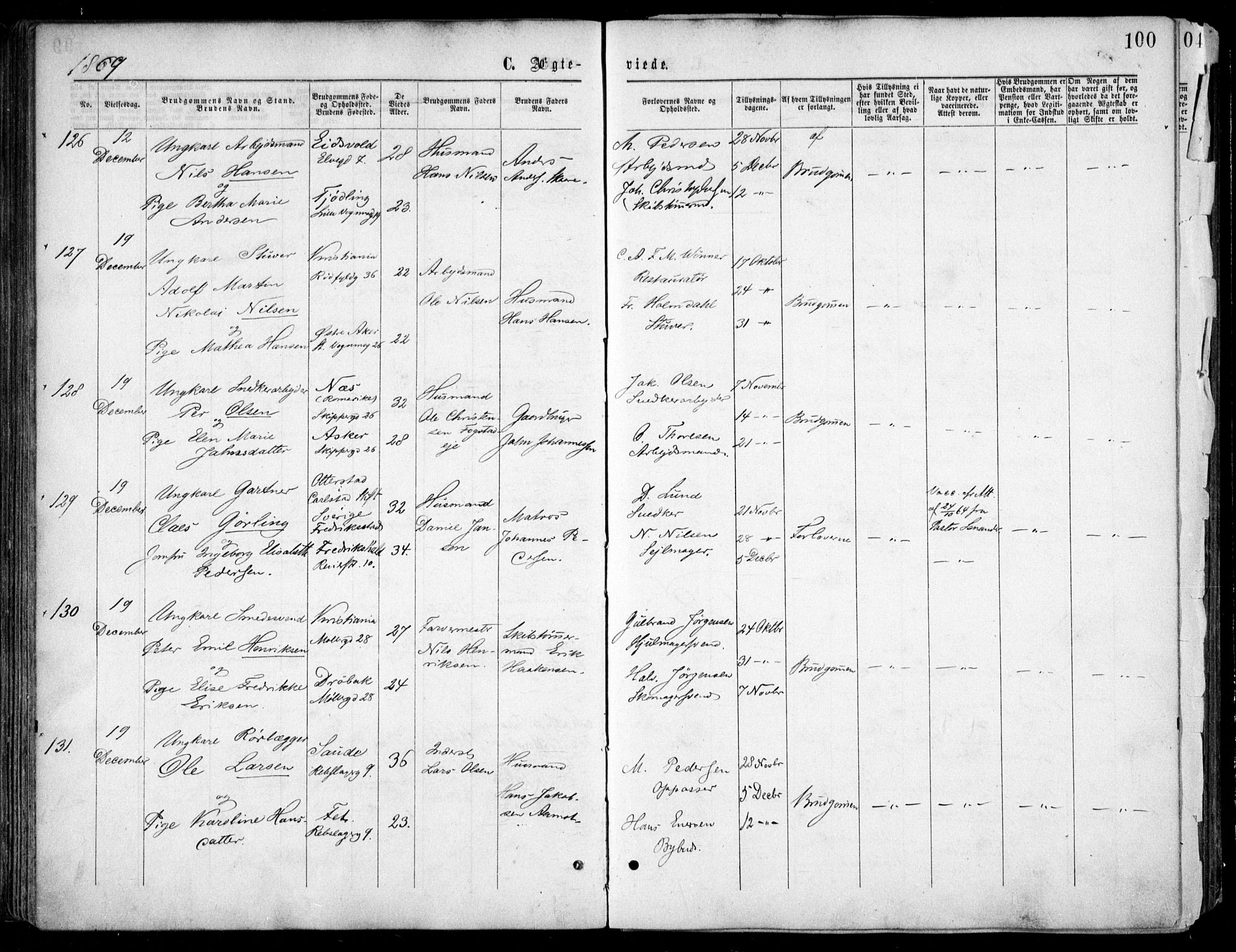 Oslo domkirke Kirkebøker, AV/SAO-A-10752/F/Fa/L0021: Parish register (official) no. 21, 1865-1884, p. 100