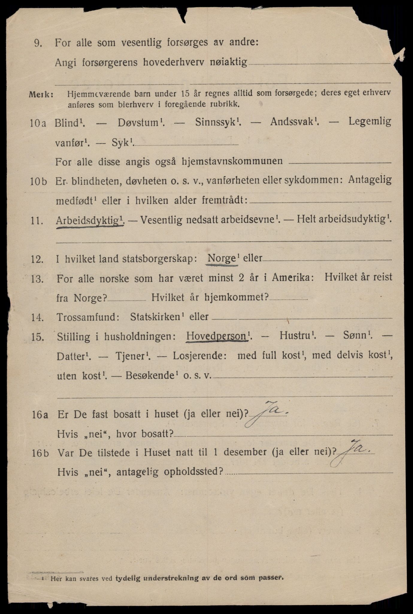 SAT, 1920 census for Trondheim, 1920, p. 46177