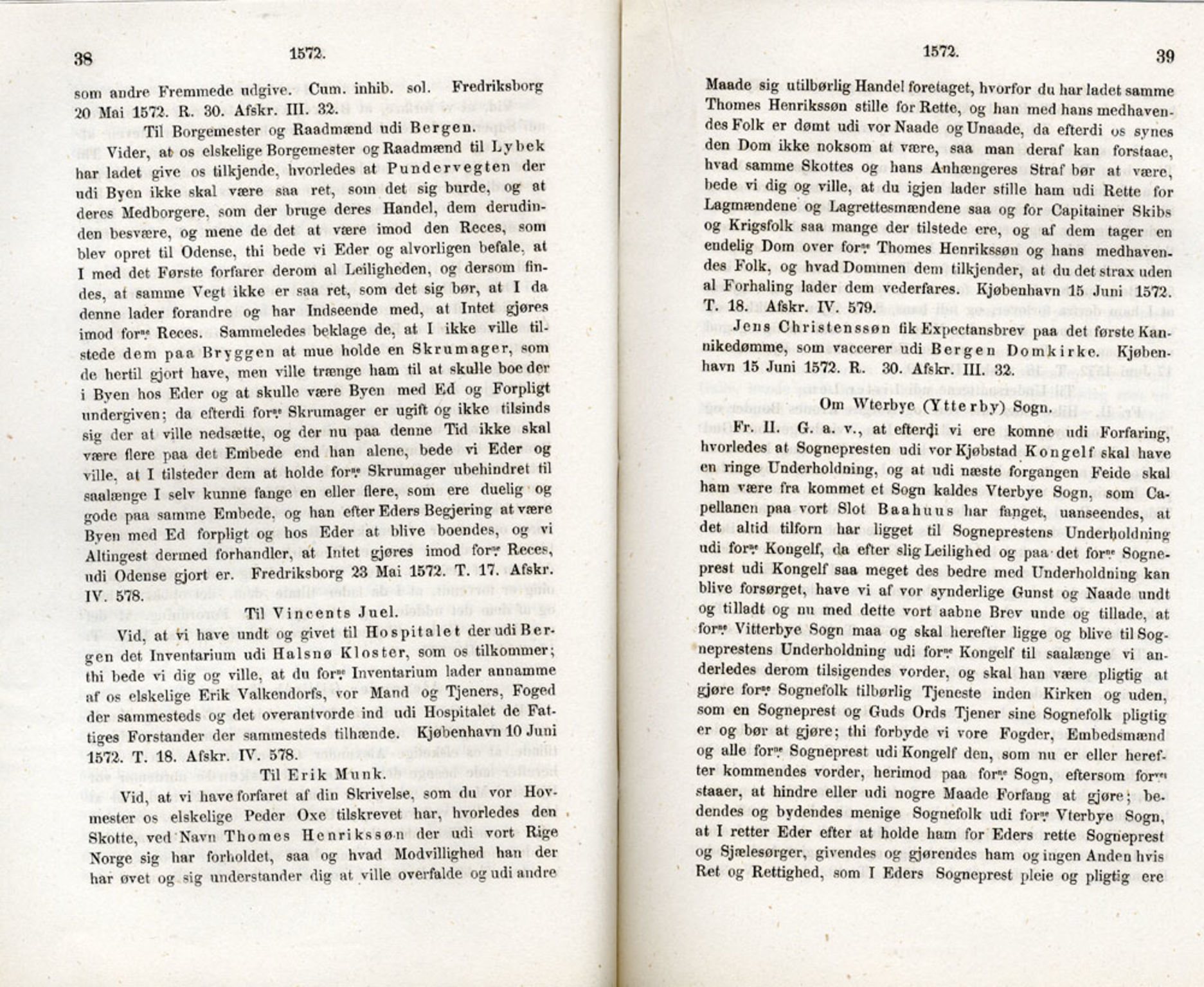 Publikasjoner utgitt av Det Norske Historiske Kildeskriftfond, PUBL/-/-/-: Norske Rigs-Registranter, bind 2, 1572-1588, p. 38-39