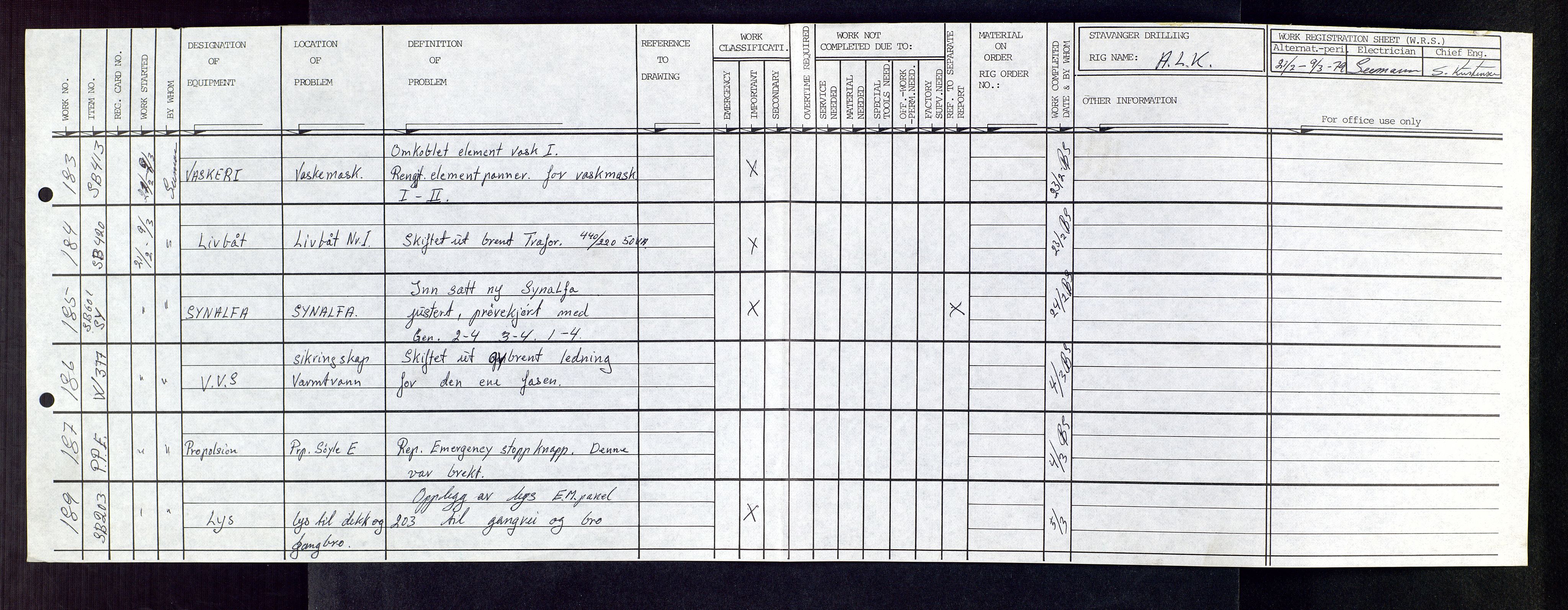 Pa 1503 - Stavanger Drilling AS, AV/SAST-A-101906/2/E/Eb/Eba/L0005: Sak og korrespondanse, 1976-1979