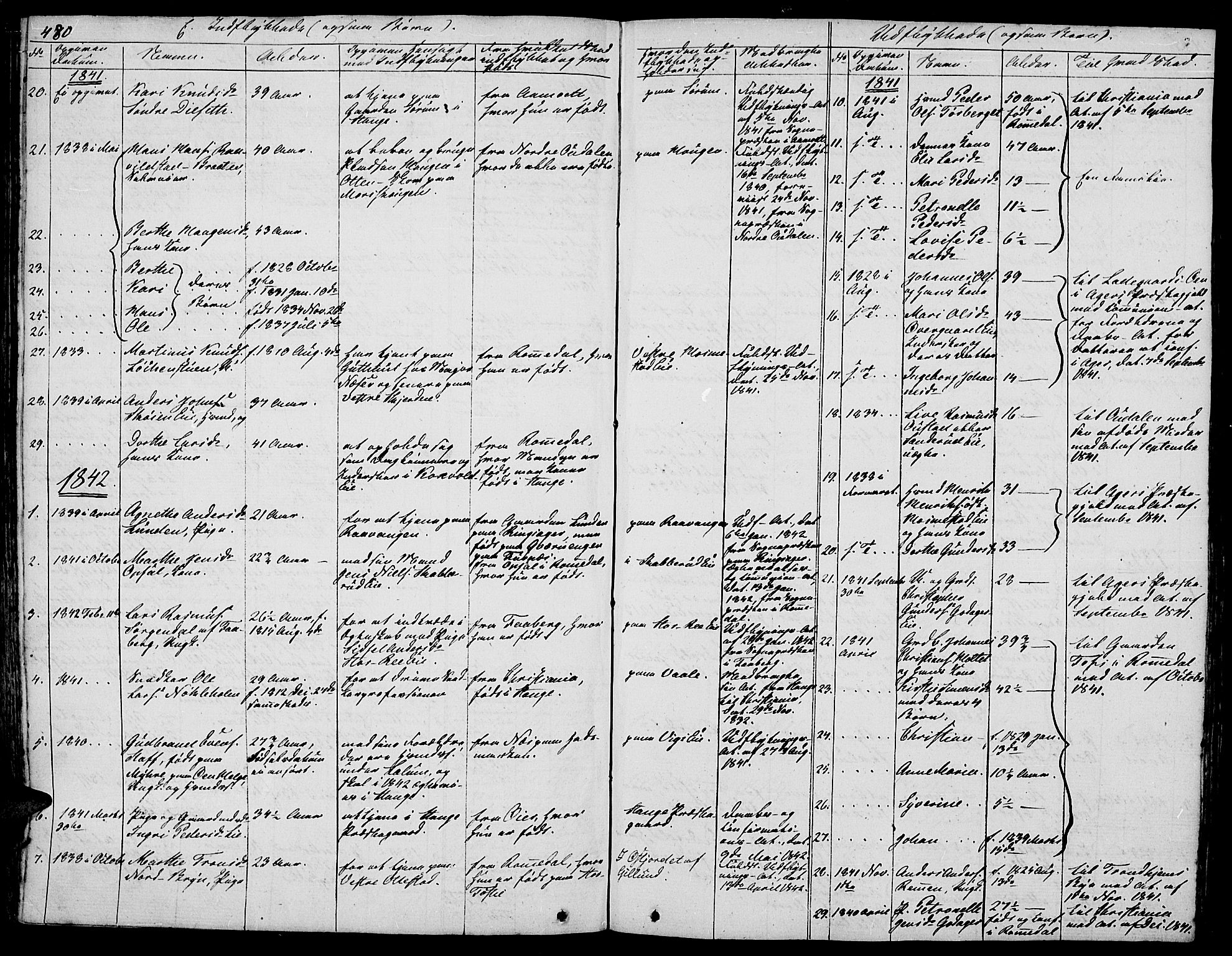 Stange prestekontor, SAH/PREST-002/L/L0003: Parish register (copy) no. 3, 1840-1864, p. 480