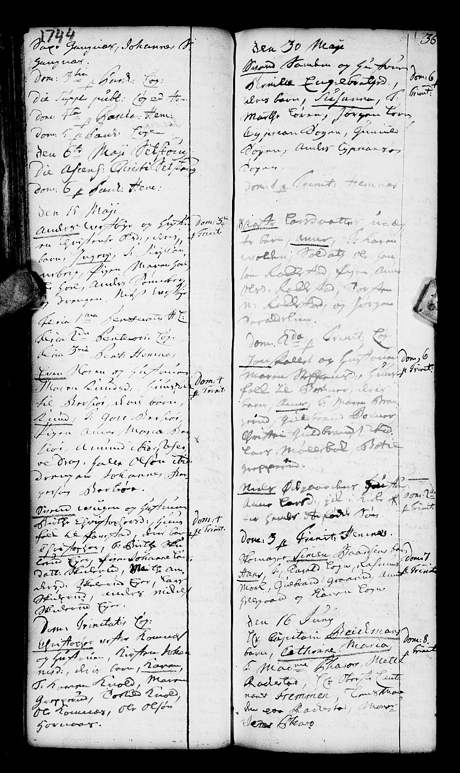 Høland prestekontor Kirkebøker, AV/SAO-A-10346a/F/Fa/L0003: Parish register (official) no. I 3, 1739-1756, p. 36