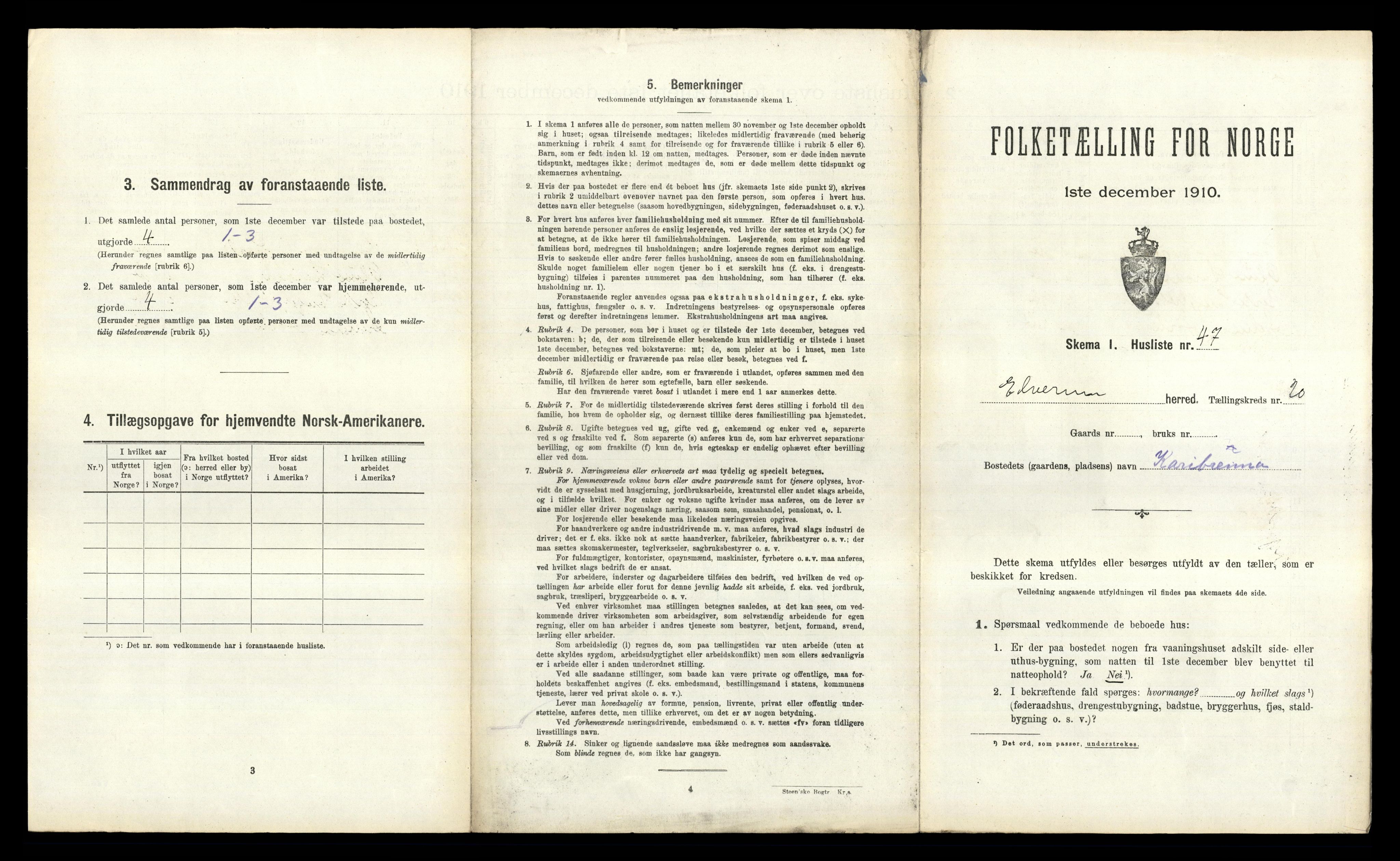 RA, 1910 census for Elverum, 1910, p. 3321