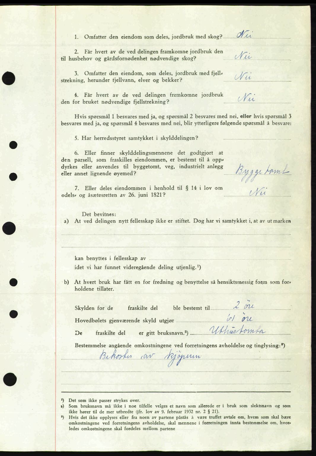 Nordre Sunnmøre sorenskriveri, AV/SAT-A-0006/1/2/2C/2Ca: Mortgage book no. A32, 1949-1949, Diary no: : 1958/1949
