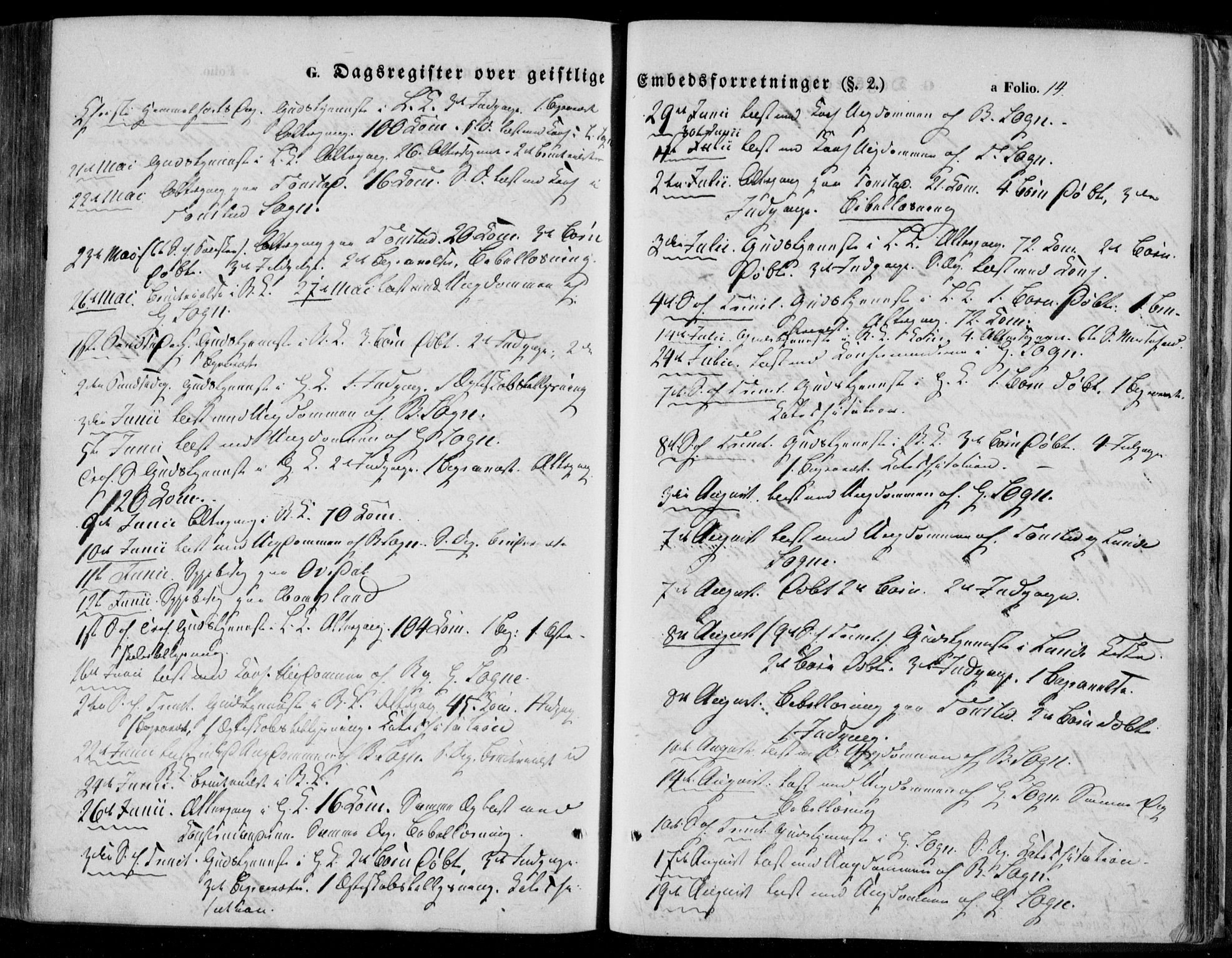 Bakke sokneprestkontor, AV/SAK-1111-0002/F/Fa/Faa/L0005: Parish register (official) no. A 5, 1847-1855, p. 14