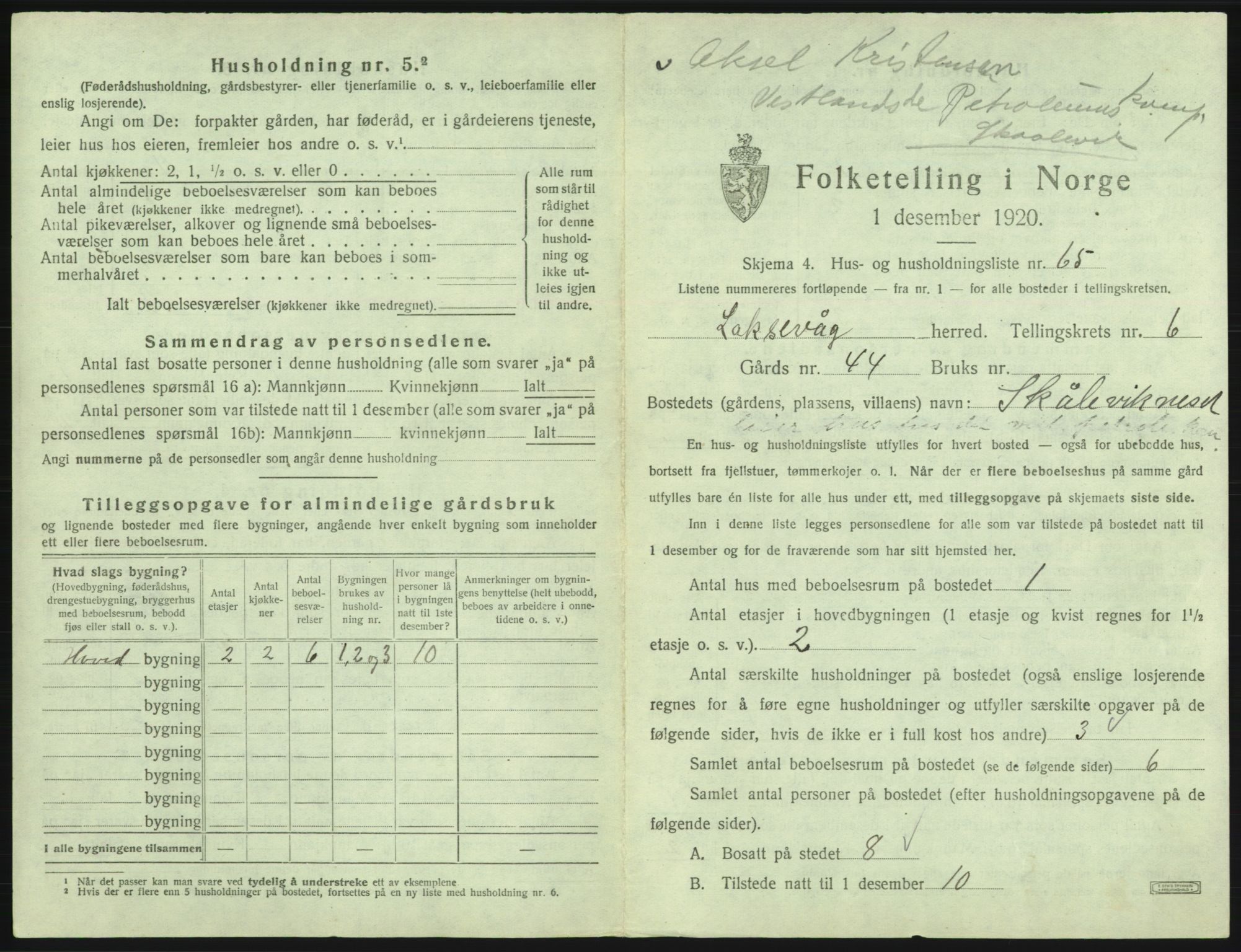 SAB, 1920 census for Laksevåg, 1920, p. 1553