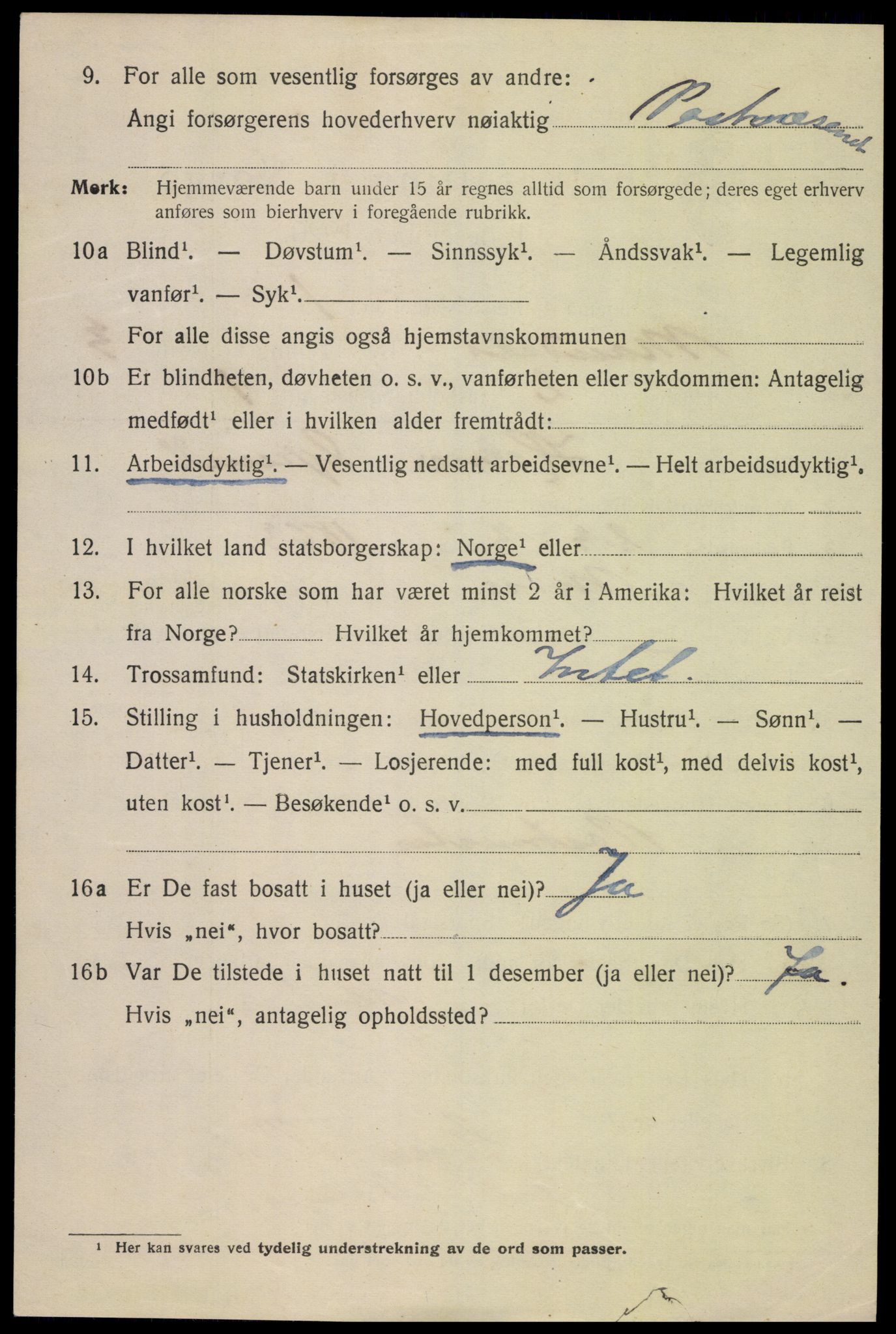 SAK, 1920 census for Mandal, 1920, p. 5426