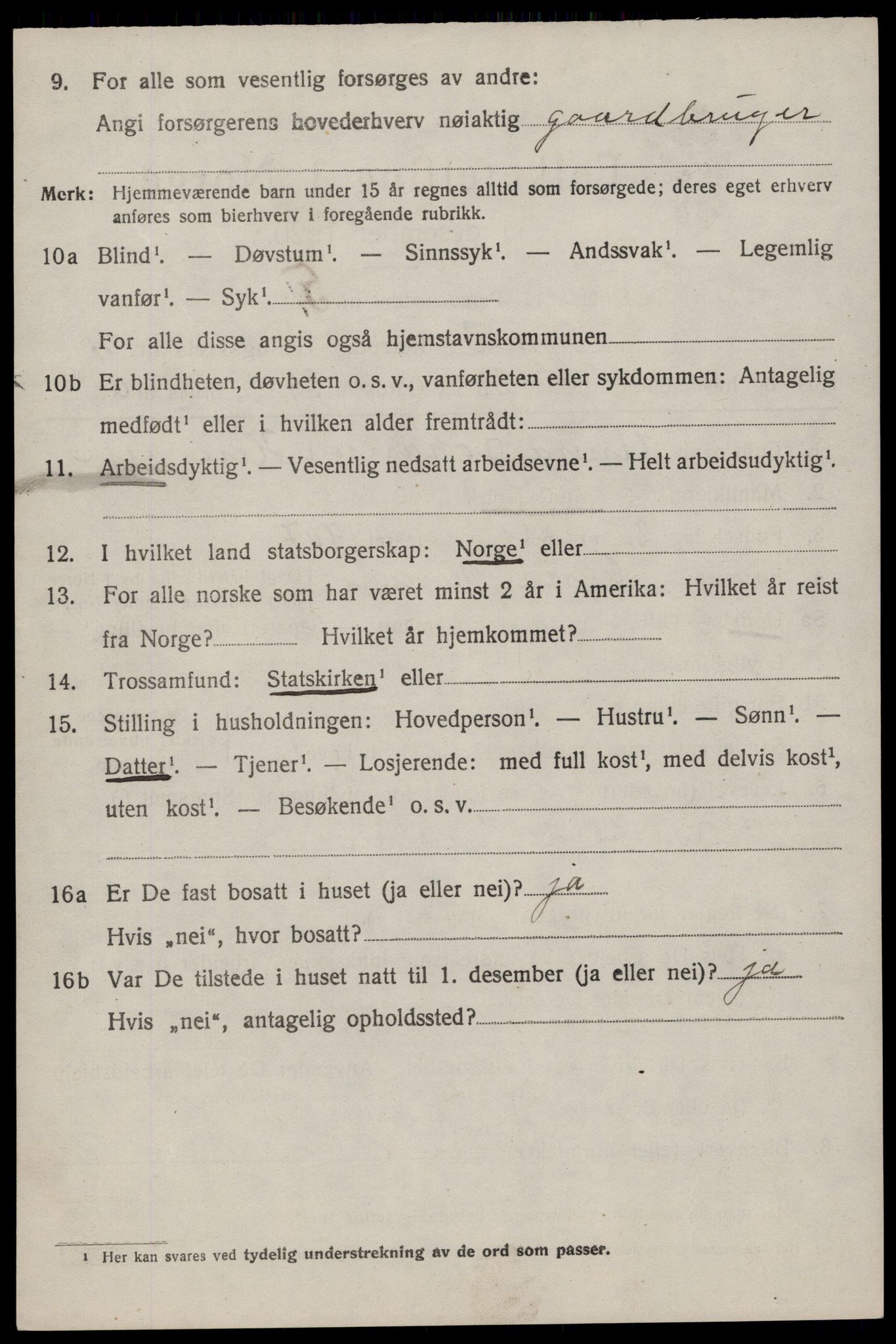 SAST, 1920 census for Ogna, 1920, p. 2756