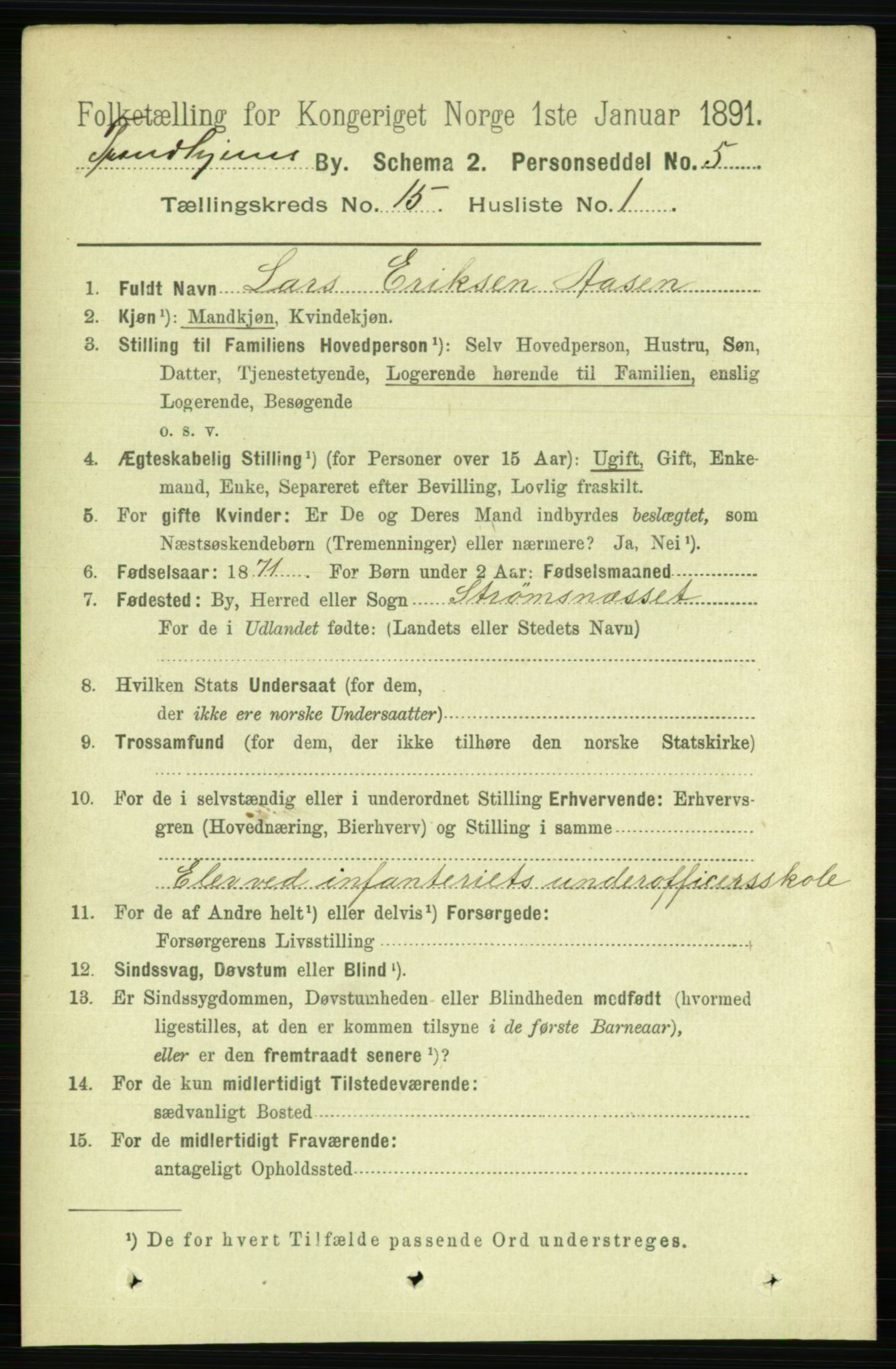 RA, 1891 census for 1601 Trondheim, 1891, p. 11576