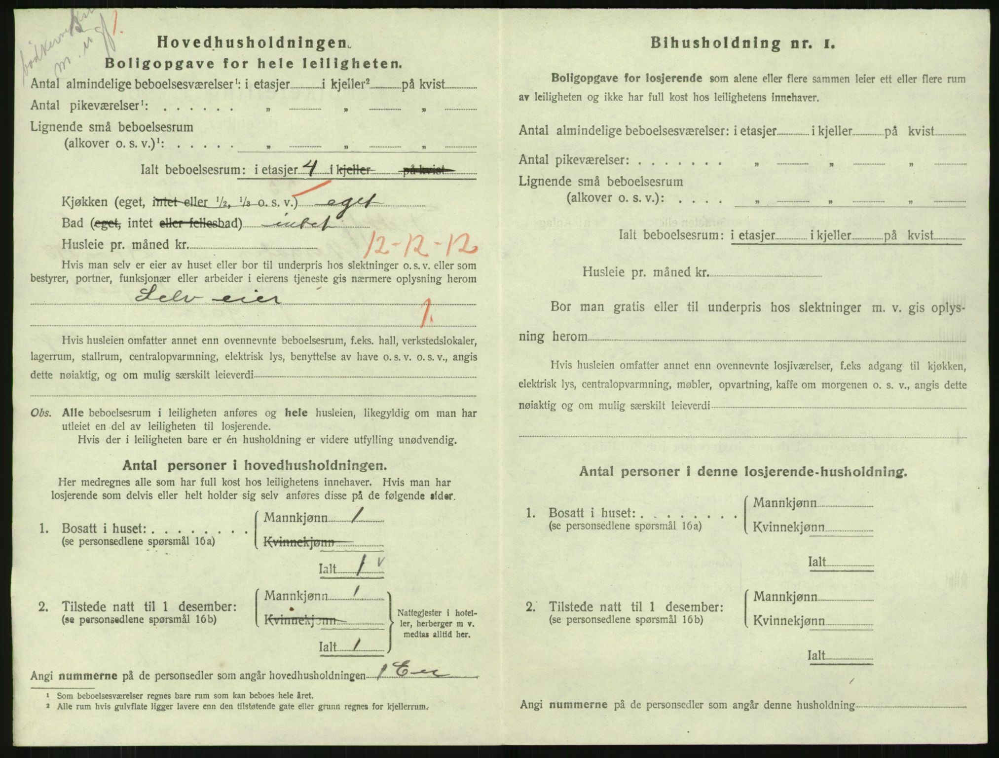 SAK, 1920 census for Flekkefjord, 1920, p. 1907